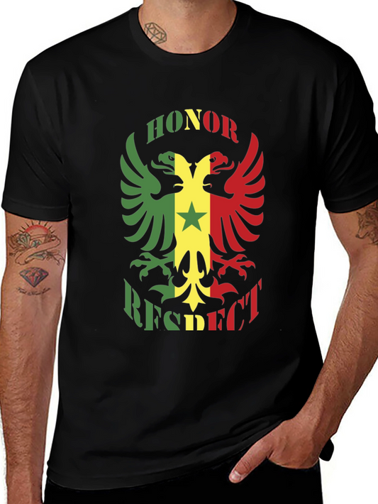 Honor Respect Eagle Graphic Black T-Shirt