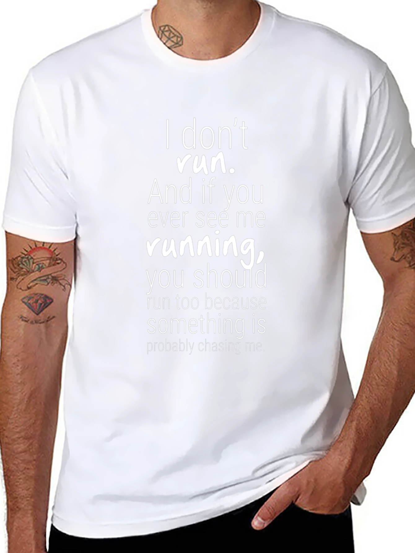 Funny I Dont Run Graphic Tee