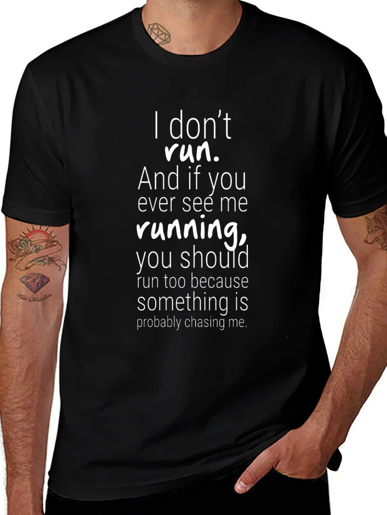 Funny I Dont Run Graphic Tee