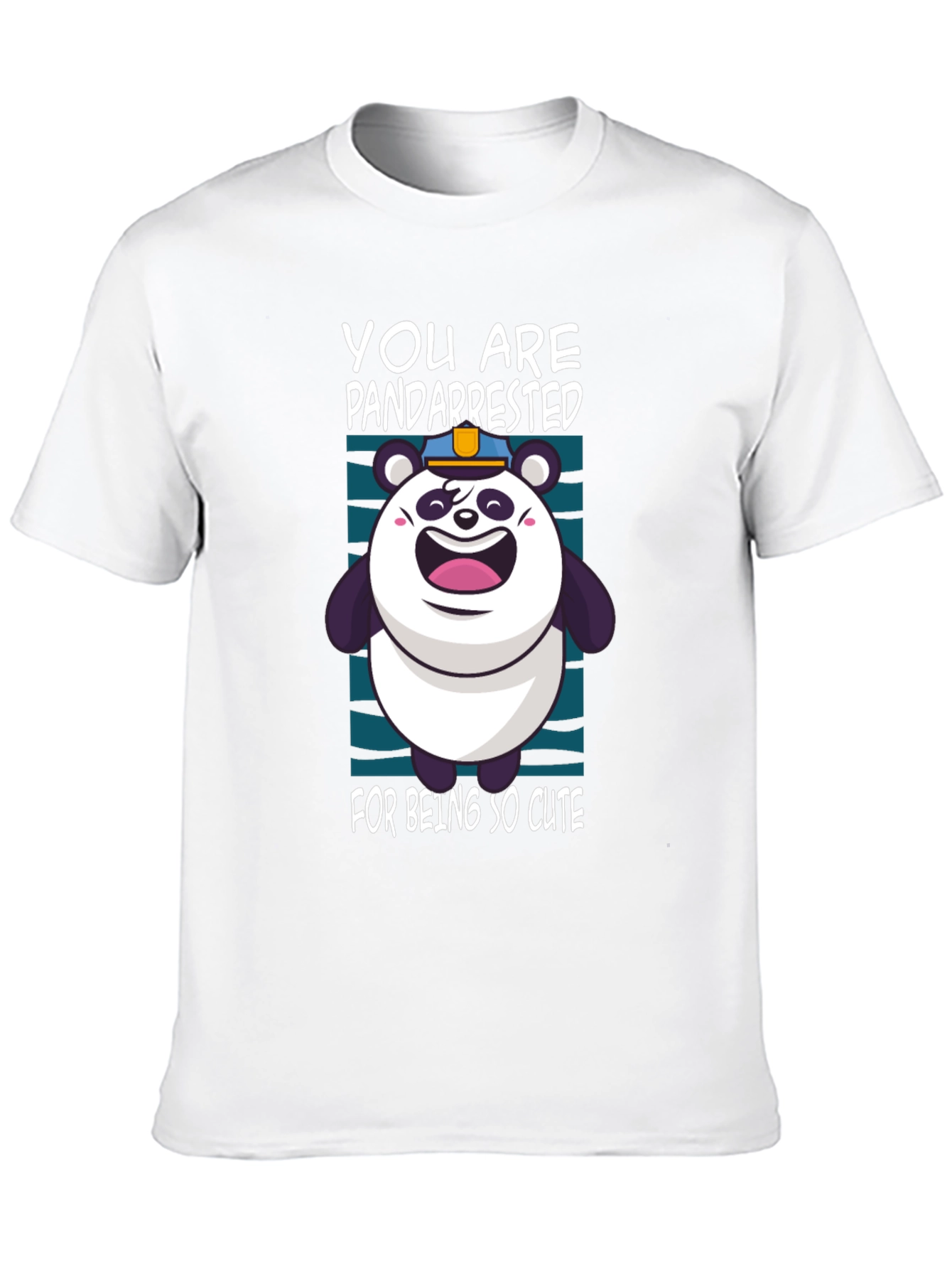 PandArrested Cute Panda Graphic T-Shirt