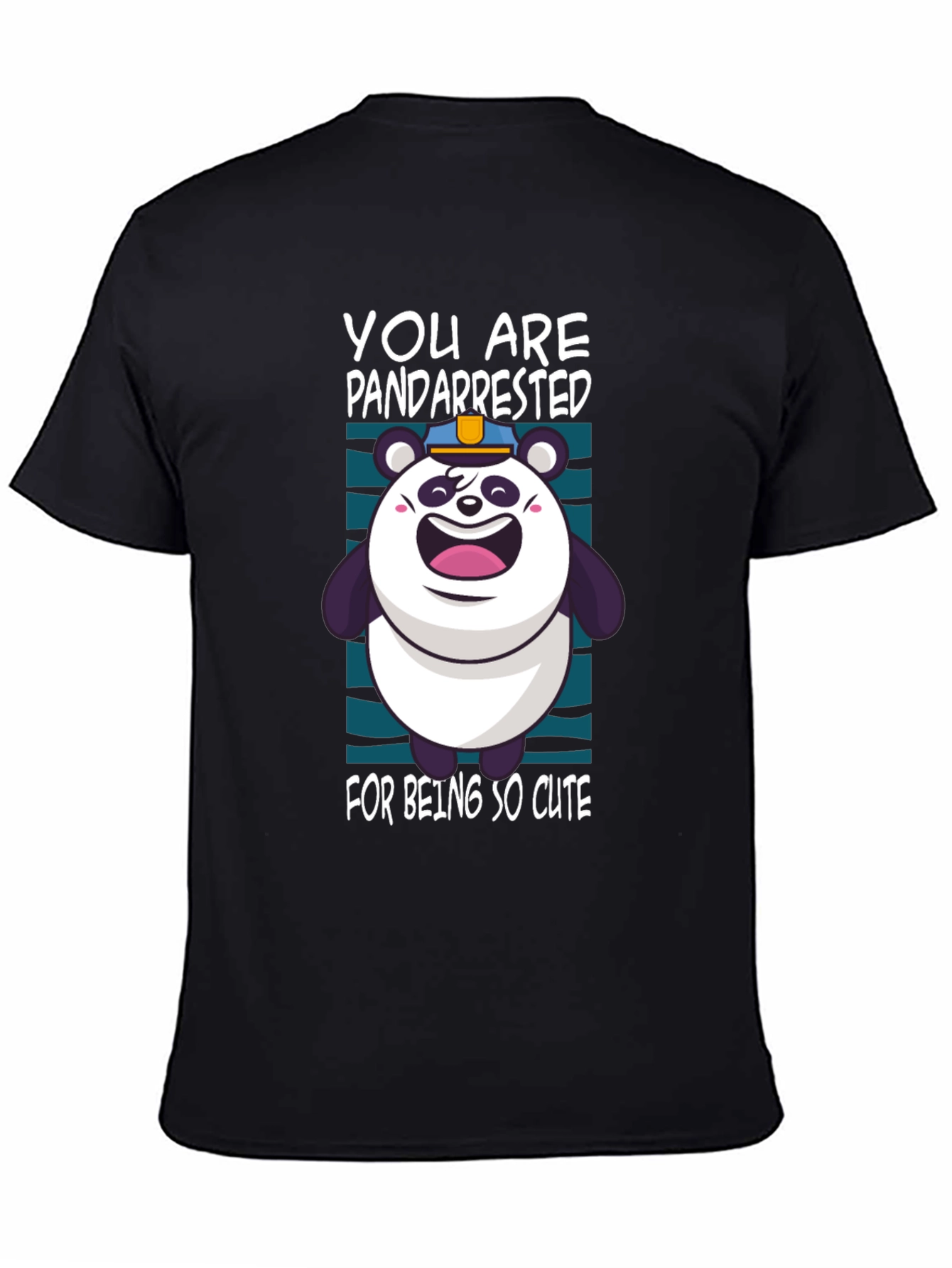 PandArrested Cute Panda Graphic T-Shirt