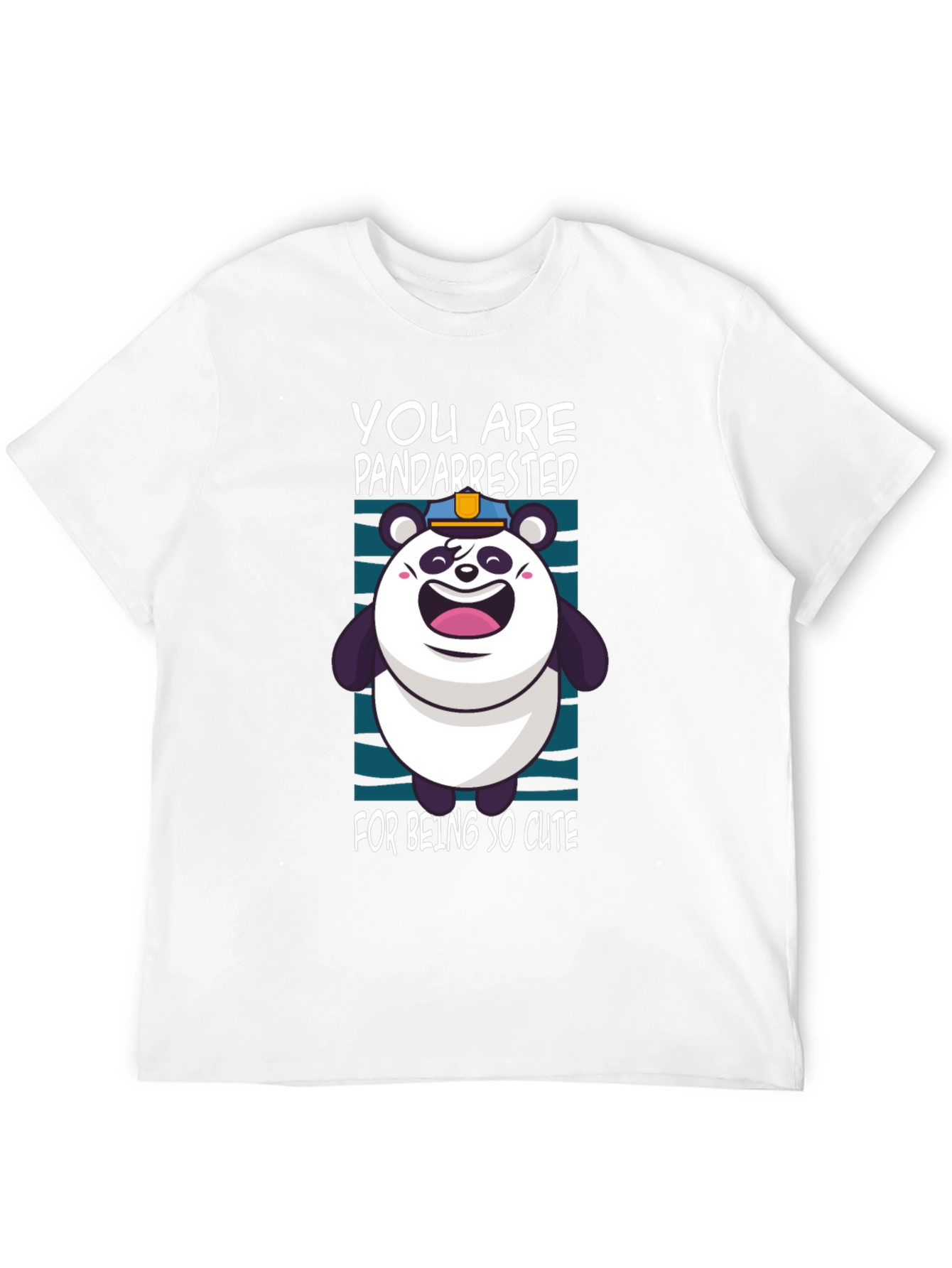 PandArrested Cute Panda Graphic T-Shirt