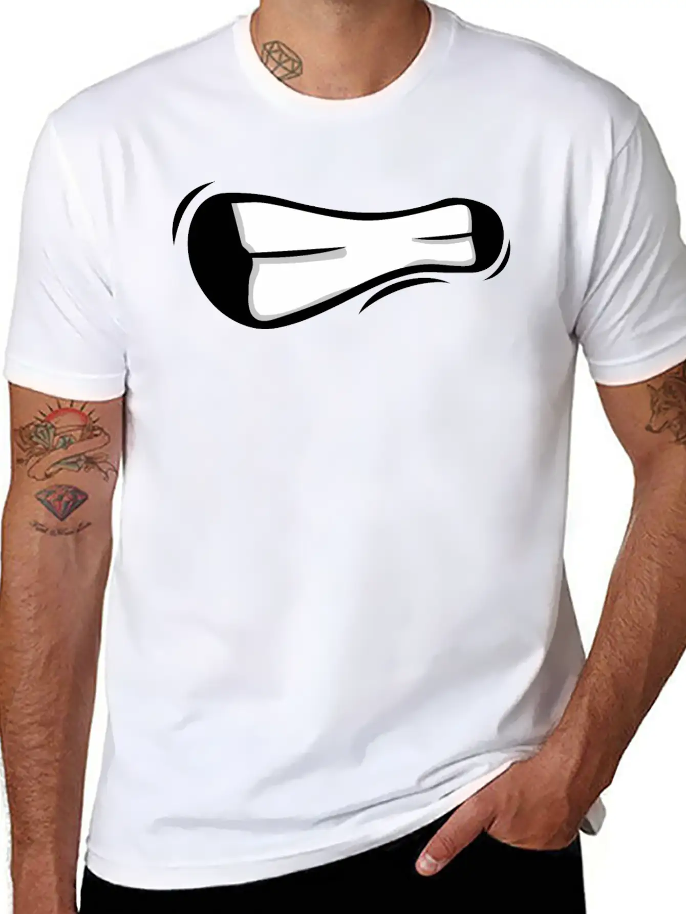 Face Laugh Teeth Grimace Grimace Unisex Casual T-Shirt – Clean Design For Daily Comfort