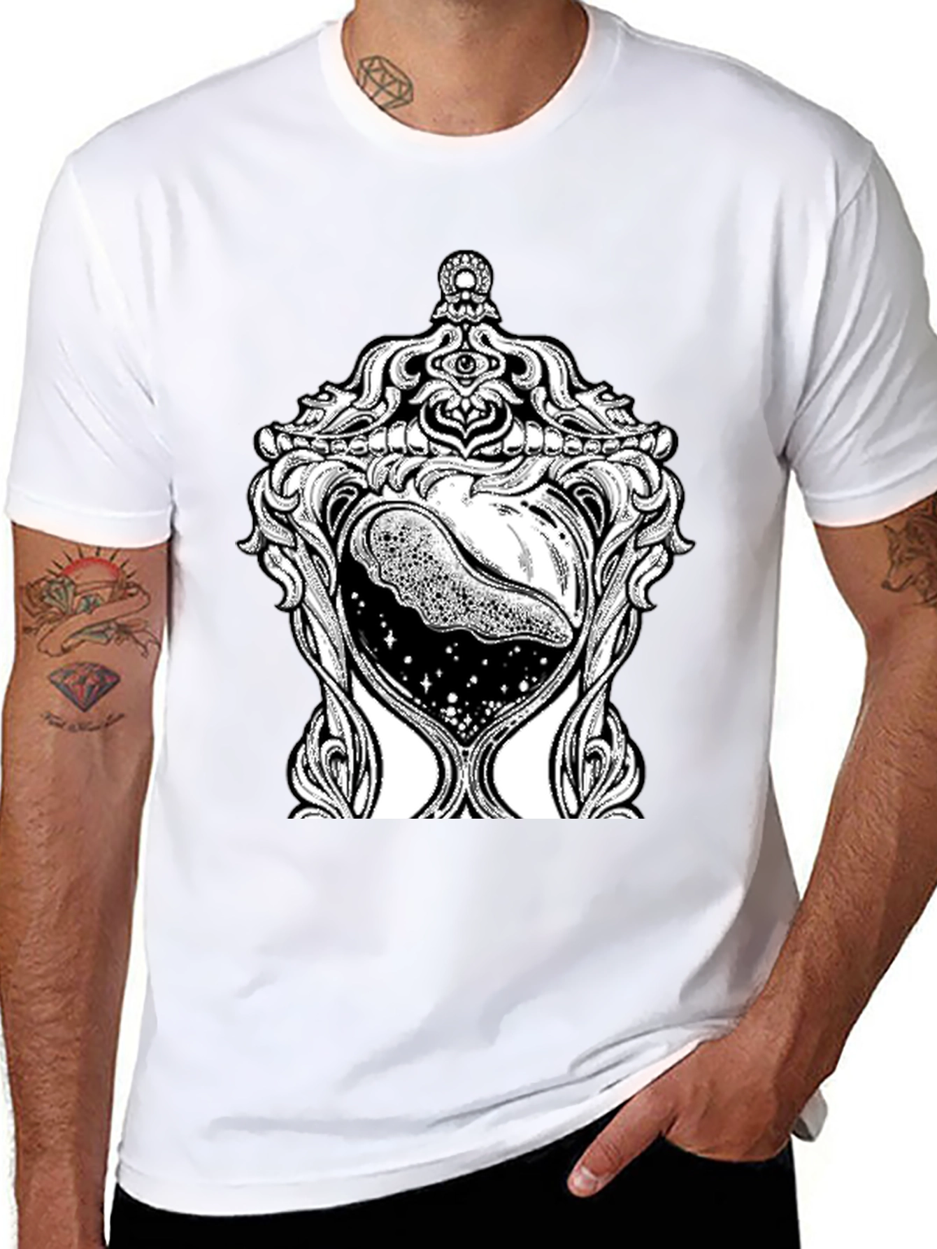 Mystic Hourglass Graphic Tee - Black