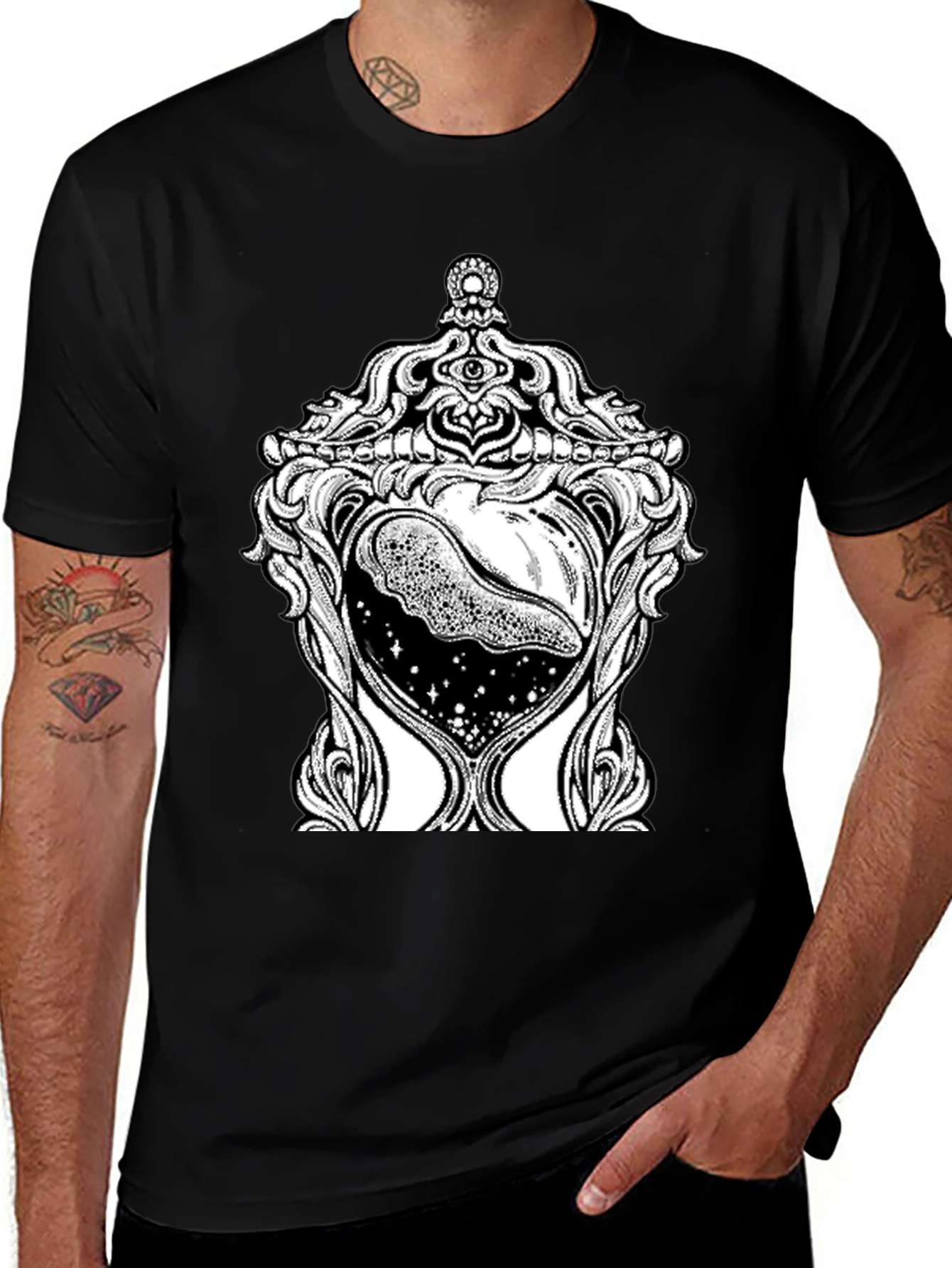 Mystic Hourglass Graphic Tee - Black