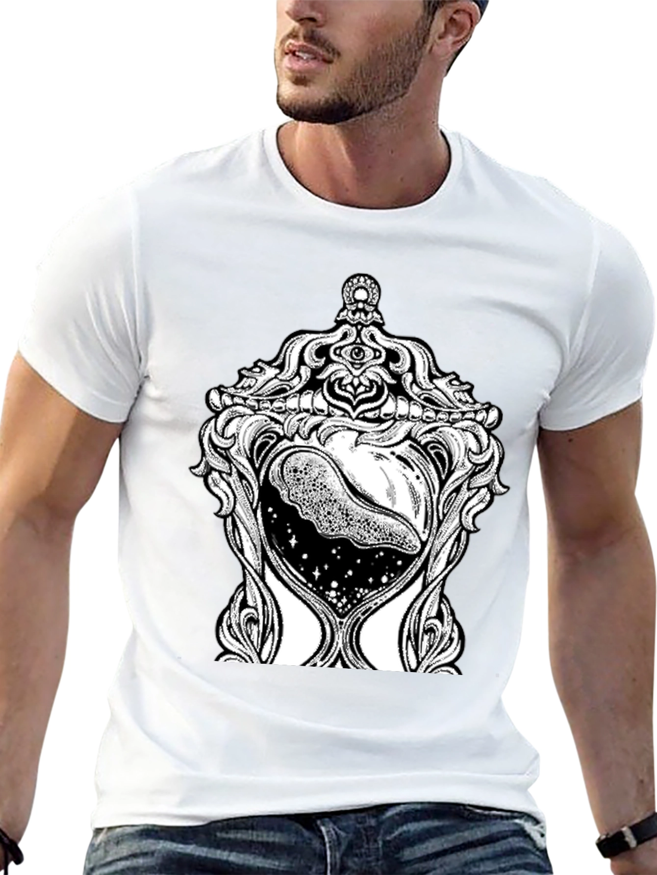 Mystic Hourglass Graphic Tee - Black