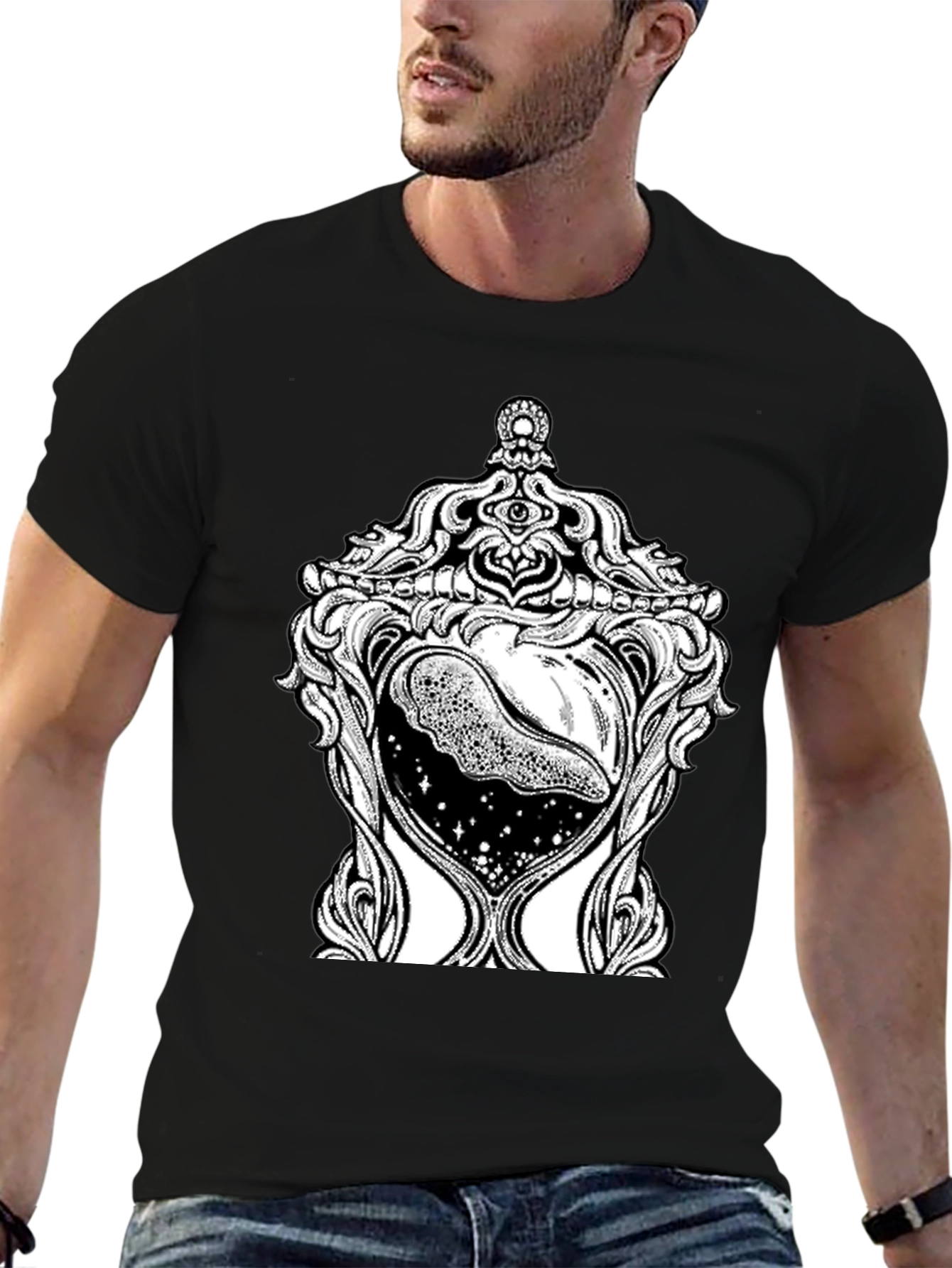 Mystic Hourglass Graphic Tee - Black