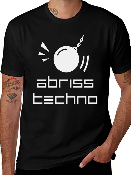 Abriss Techno Black Graphic T-Shirt