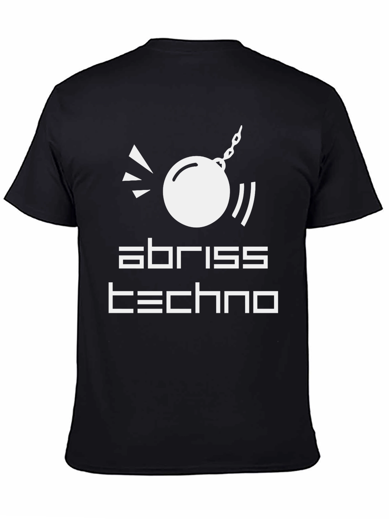 Abriss Techno Black Graphic T-Shirt
