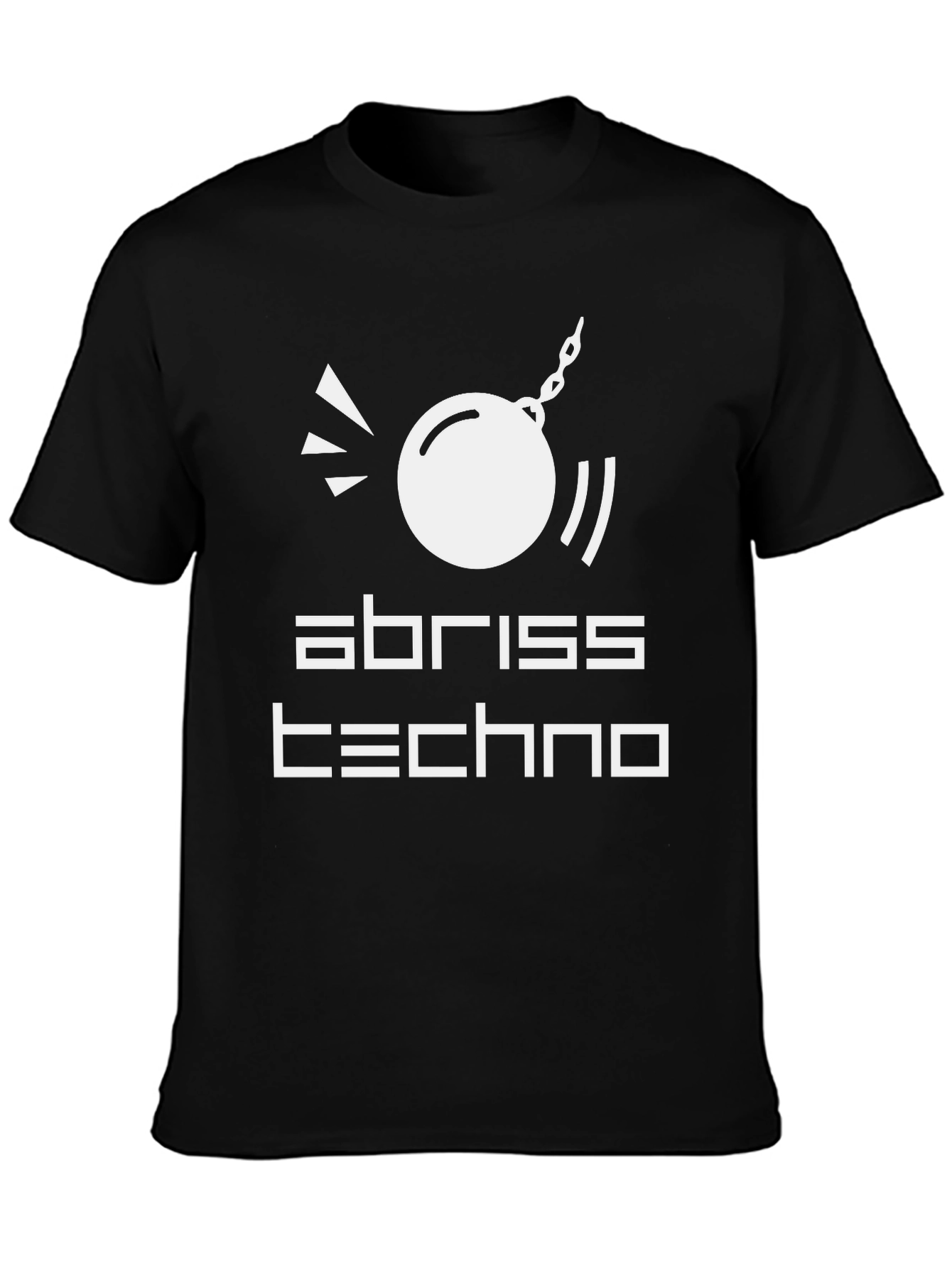 Abriss Techno Black Graphic T-Shirt