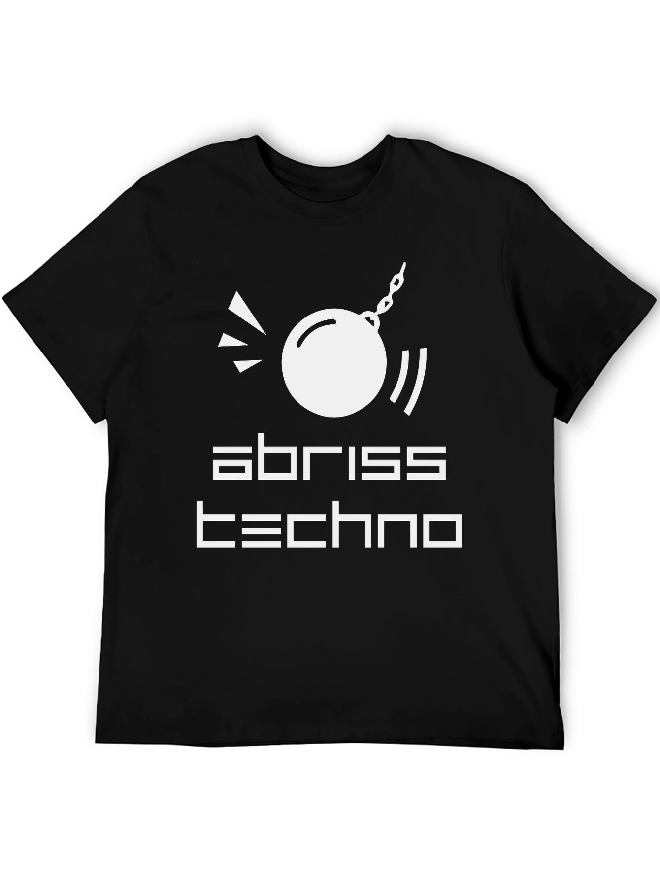 Abriss Techno Black Graphic T-Shirt