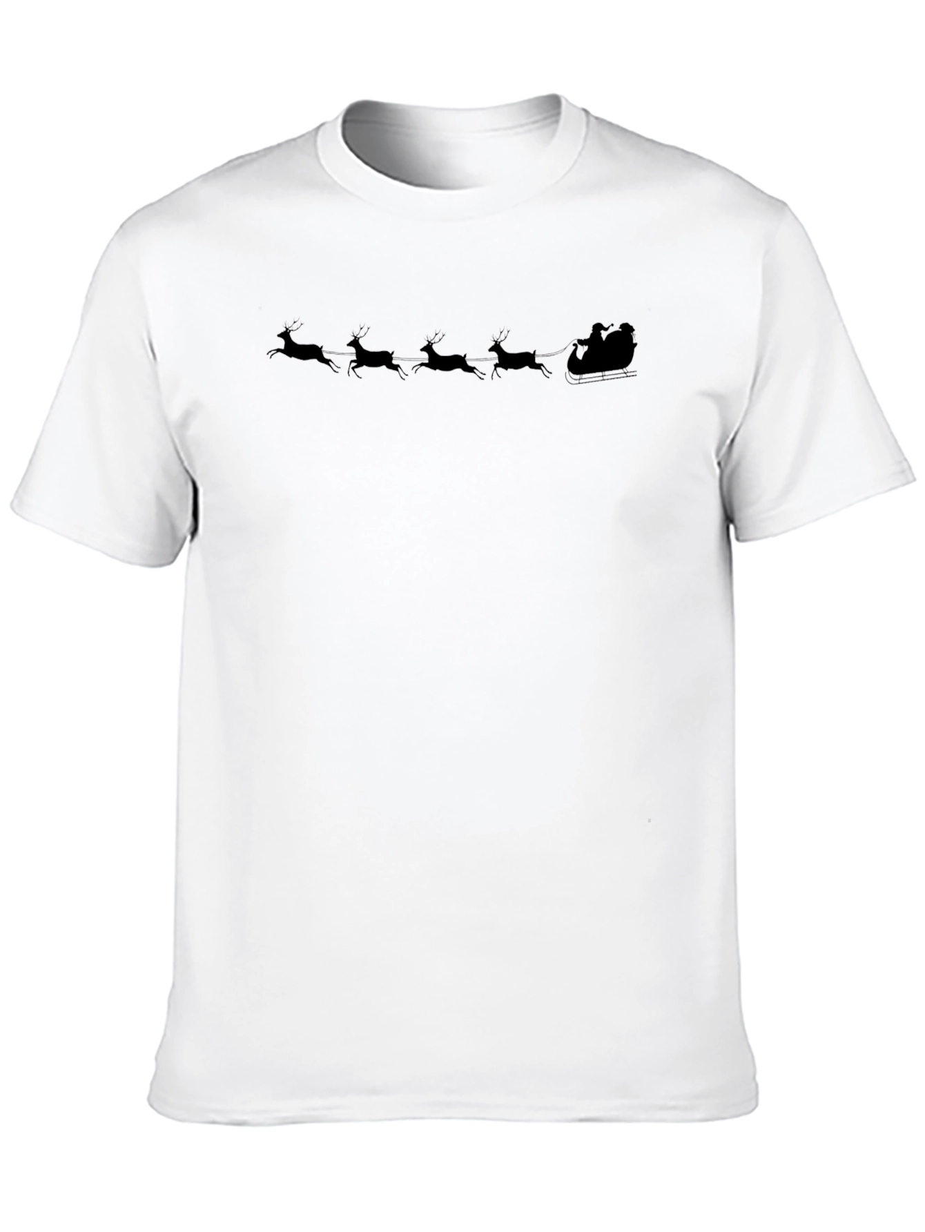 Santas Sleigh Black T-Shirt