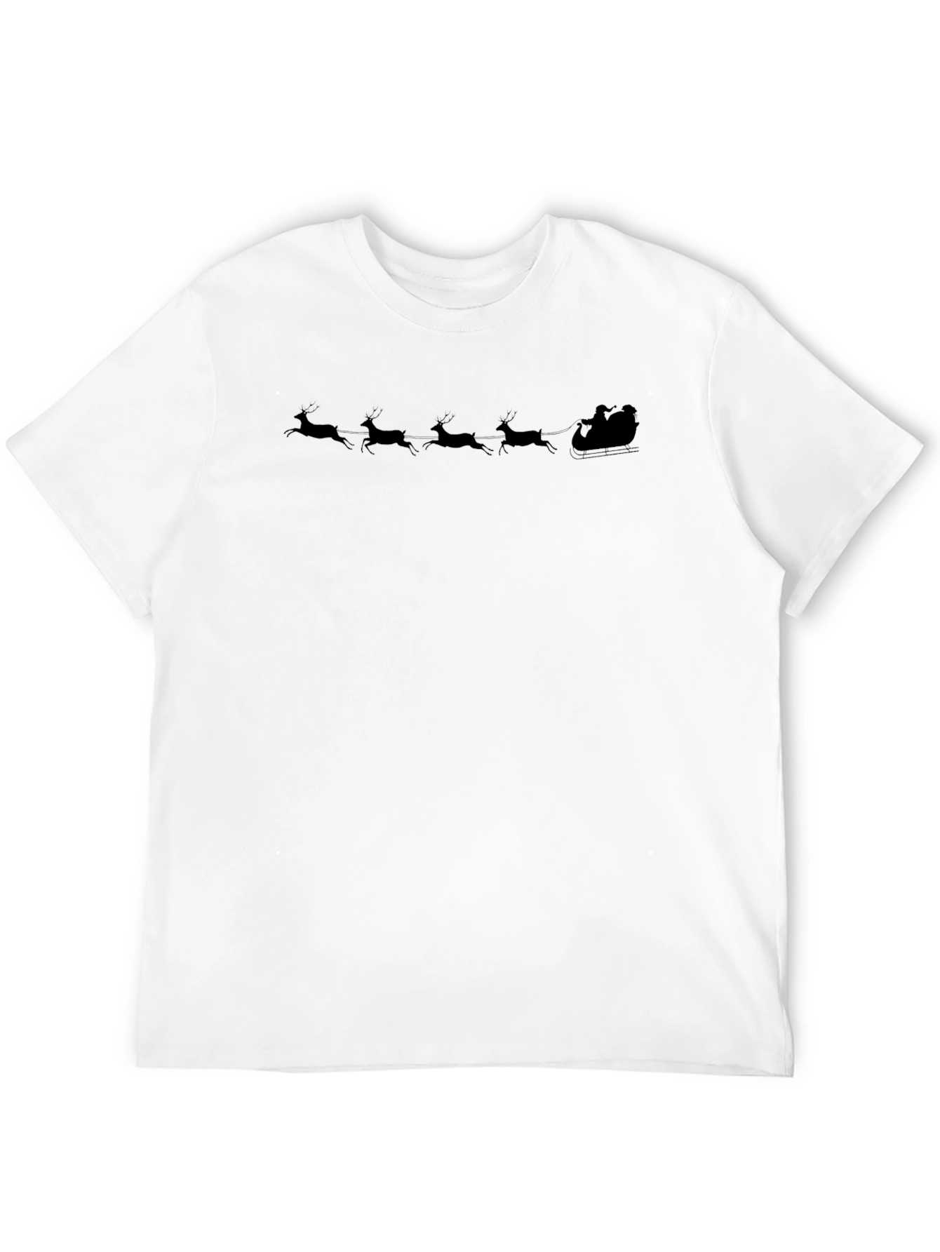 Santas Sleigh Black T-Shirt