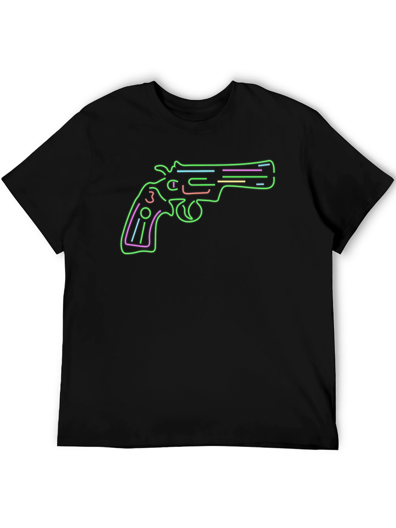 Neon Gun Graphic Tee - Stylish Mens T-Shirt