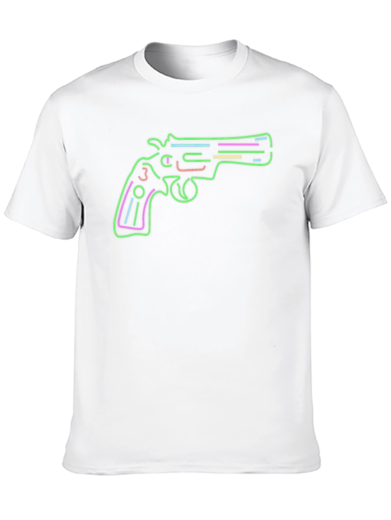 Neon Gun Graphic Tee - Stylish Mens T-Shirt