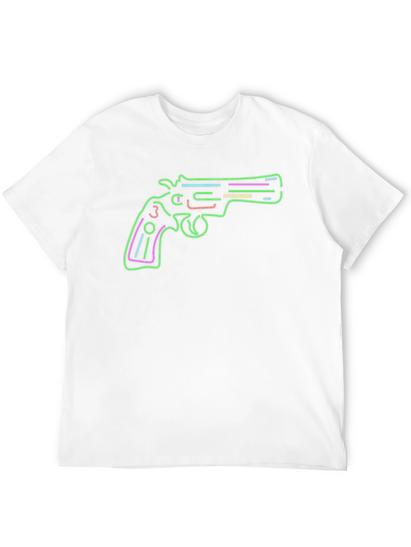 Neon Gun Graphic Tee - Stylish Mens T-Shirt