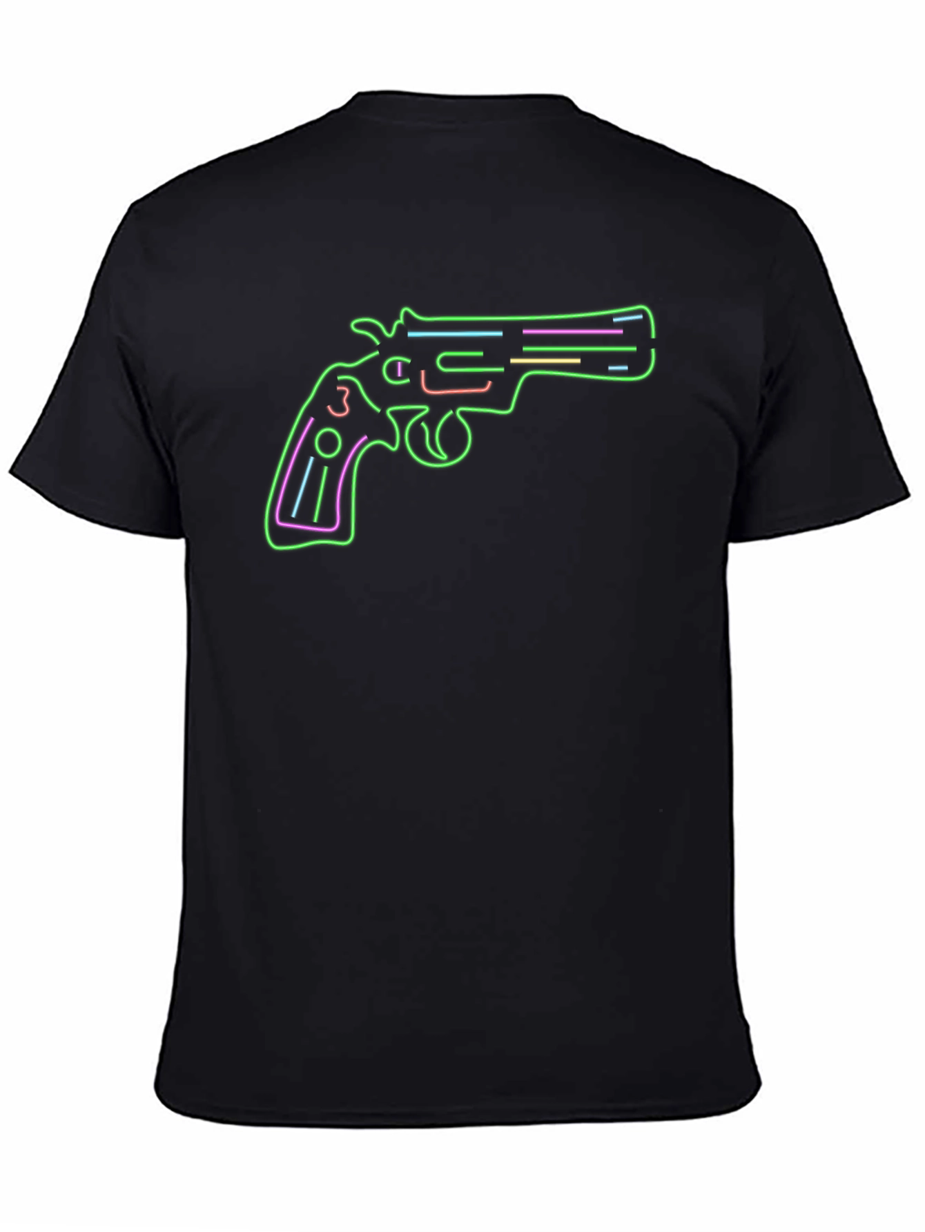 Neon Gun Graphic Tee - Stylish Mens T-Shirt