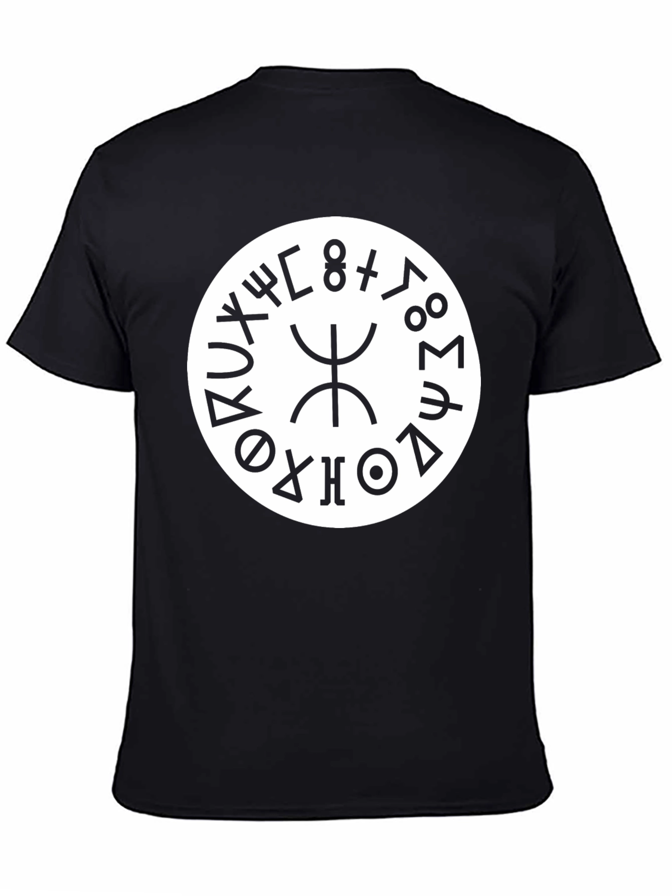 Black T-Shirt with Amazigh Symbol Design