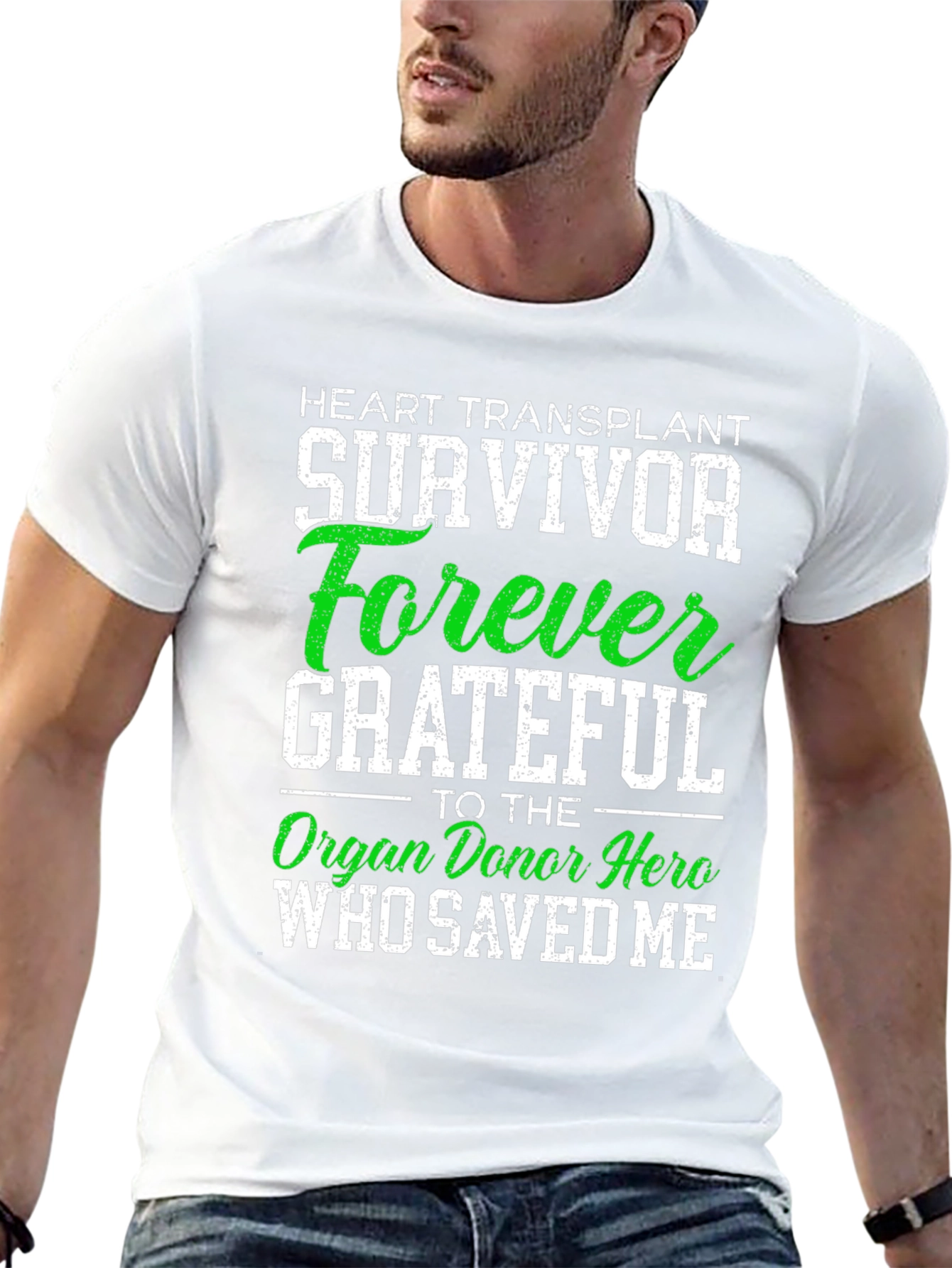 Heart Transplant Survivor Forever Grateful T-Shirt