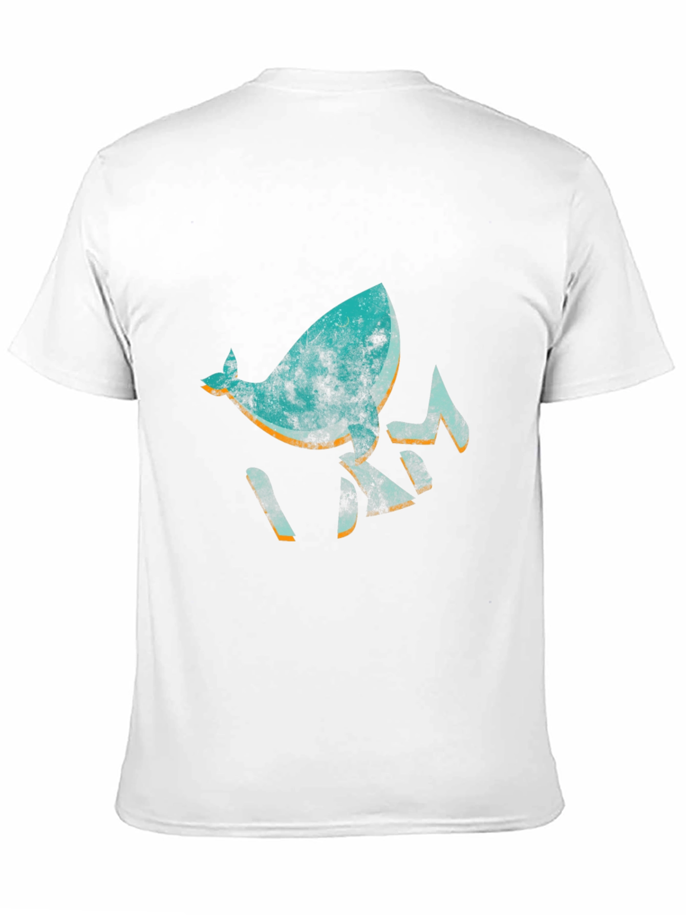 Abstract Whale Graphic Black T-Shirt