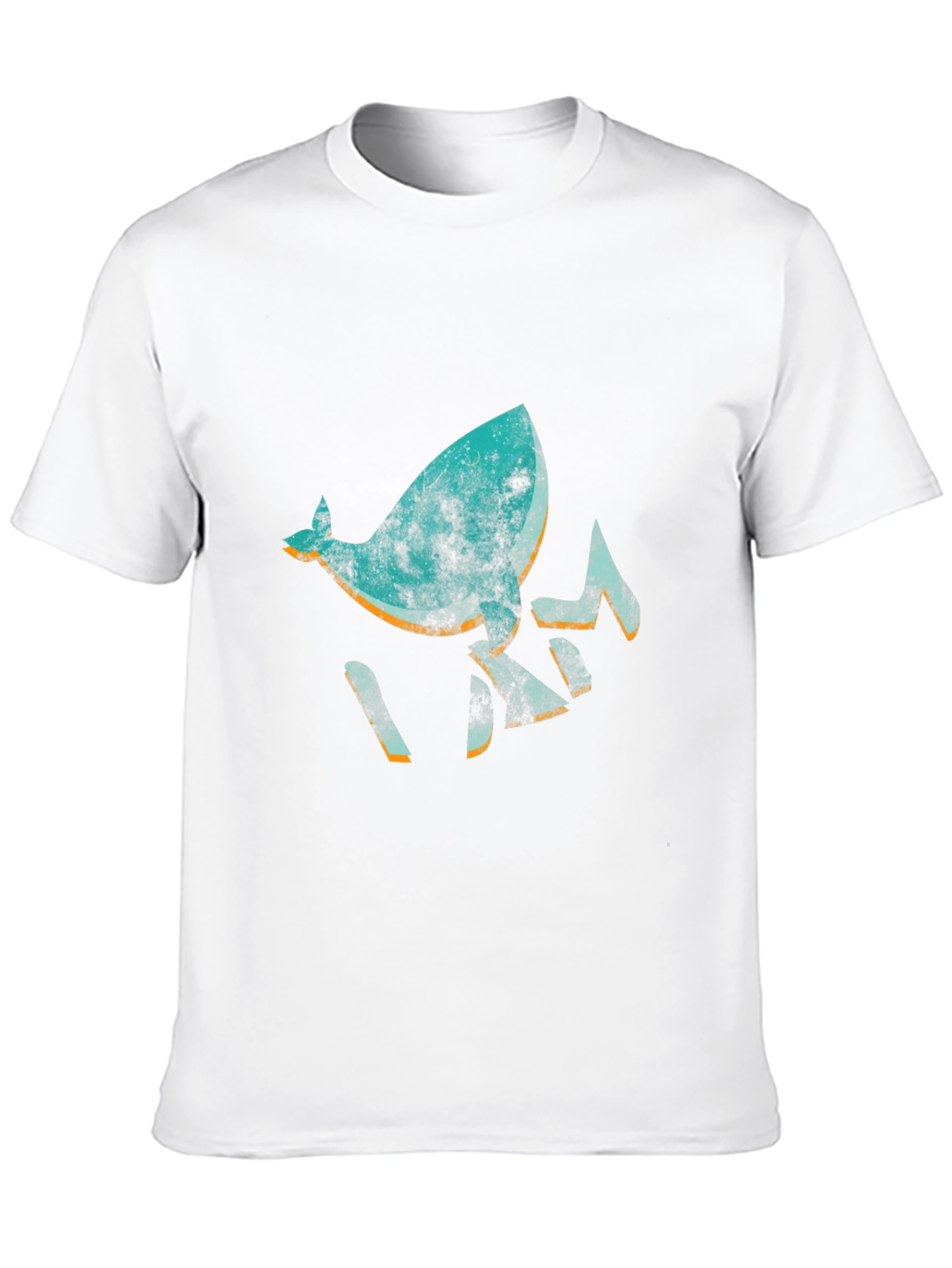 Abstract Whale Graphic Black T-Shirt