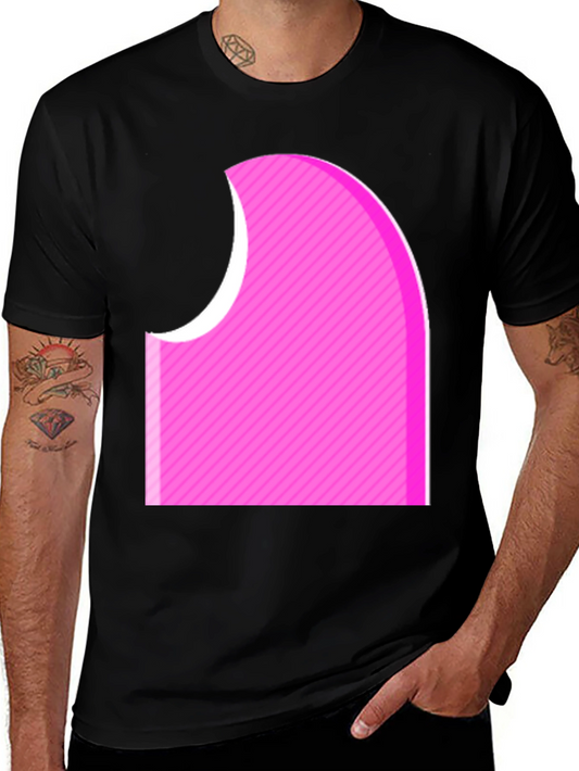 Abstract Pink Graphic Tee - Modern Casual Style