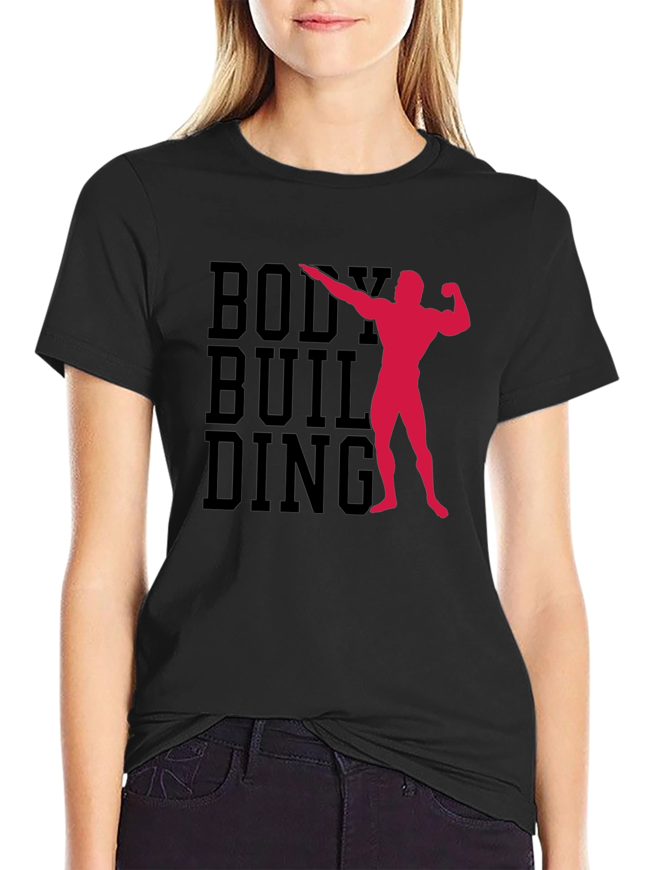 Bodybuilding Graphic Print T-Shirt
