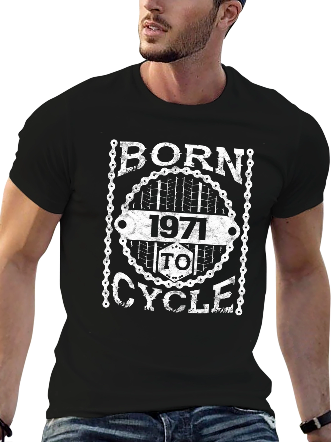 Born 1971 to Cycle Black T-Shirt