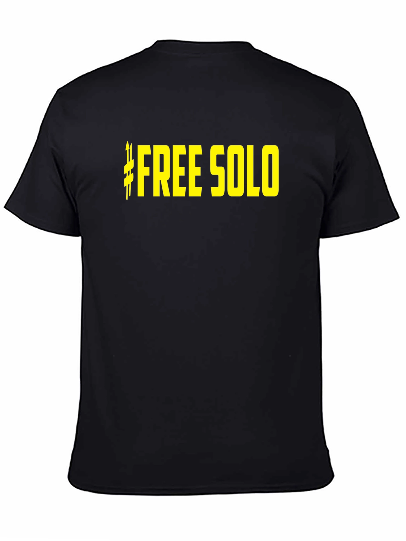 Free Solo Black Cotton Graphic Tee