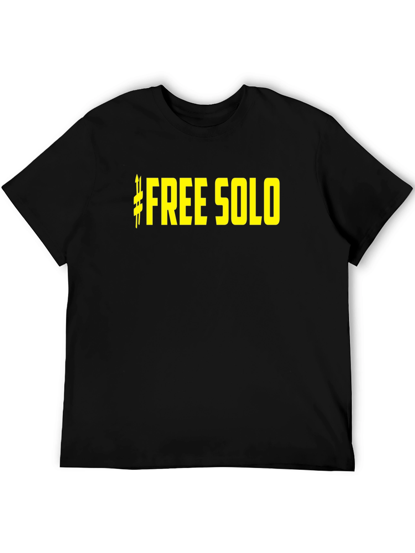 Free Solo Black Cotton Graphic Tee