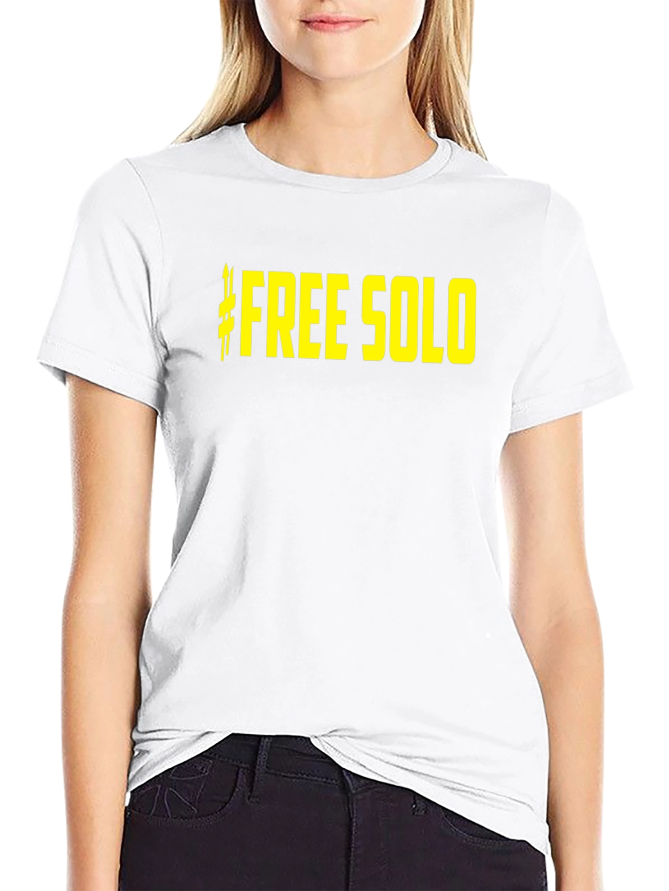 Free Solo Black Cotton Graphic Tee
