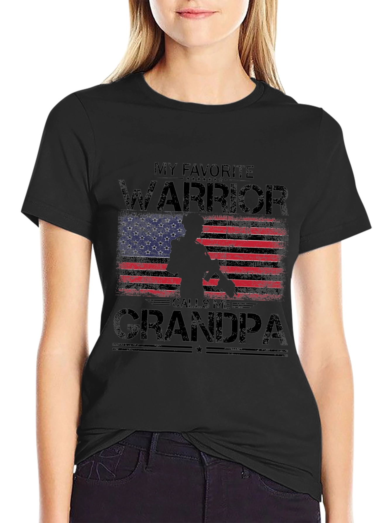 My Favorite Warrior Calls Me Grandpa T-Shirt