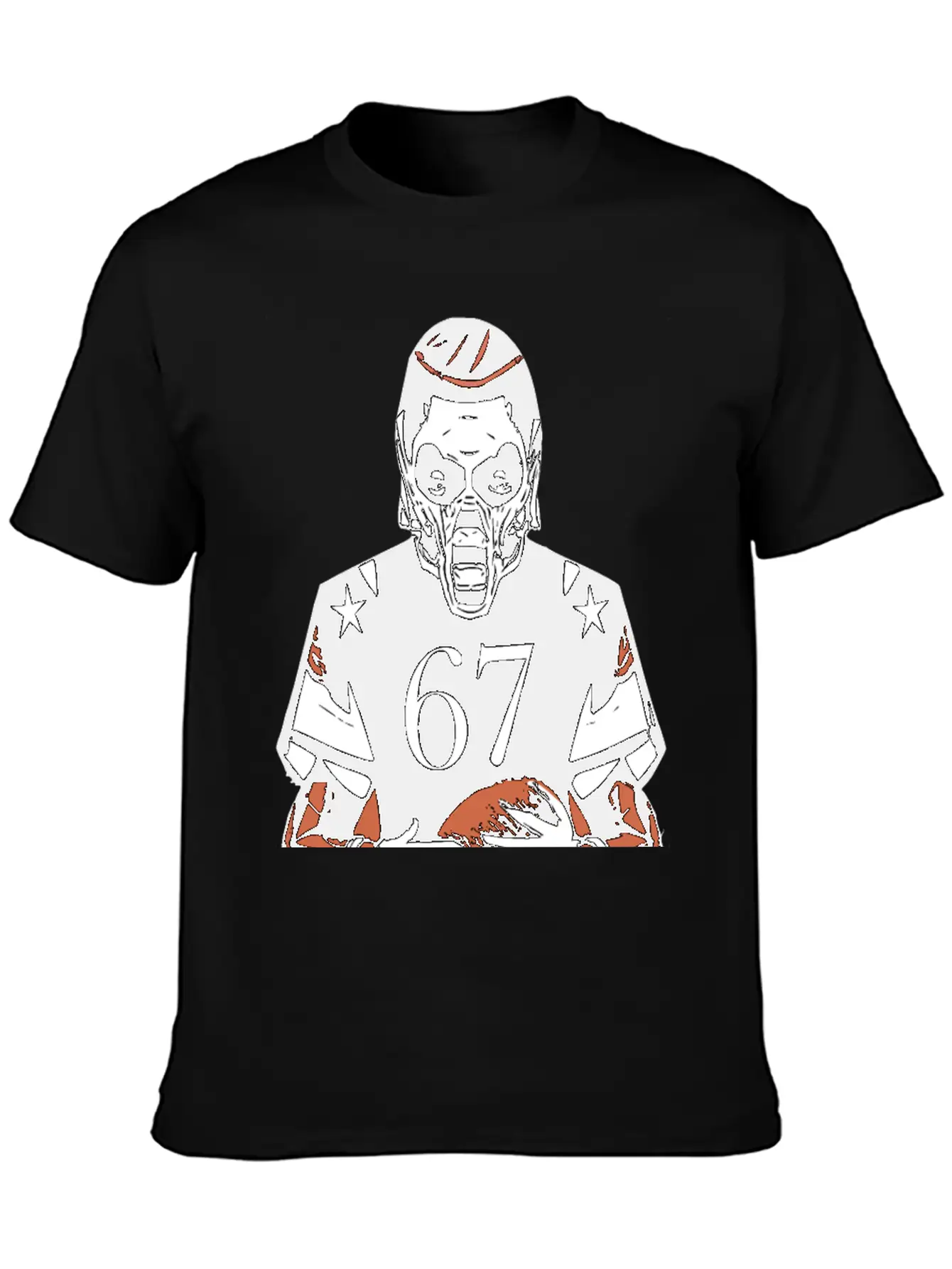 Fearless Gridiron Beast - Monster Football Player Unisex Casual T-Shirt – Clean Design For Daily Comfort