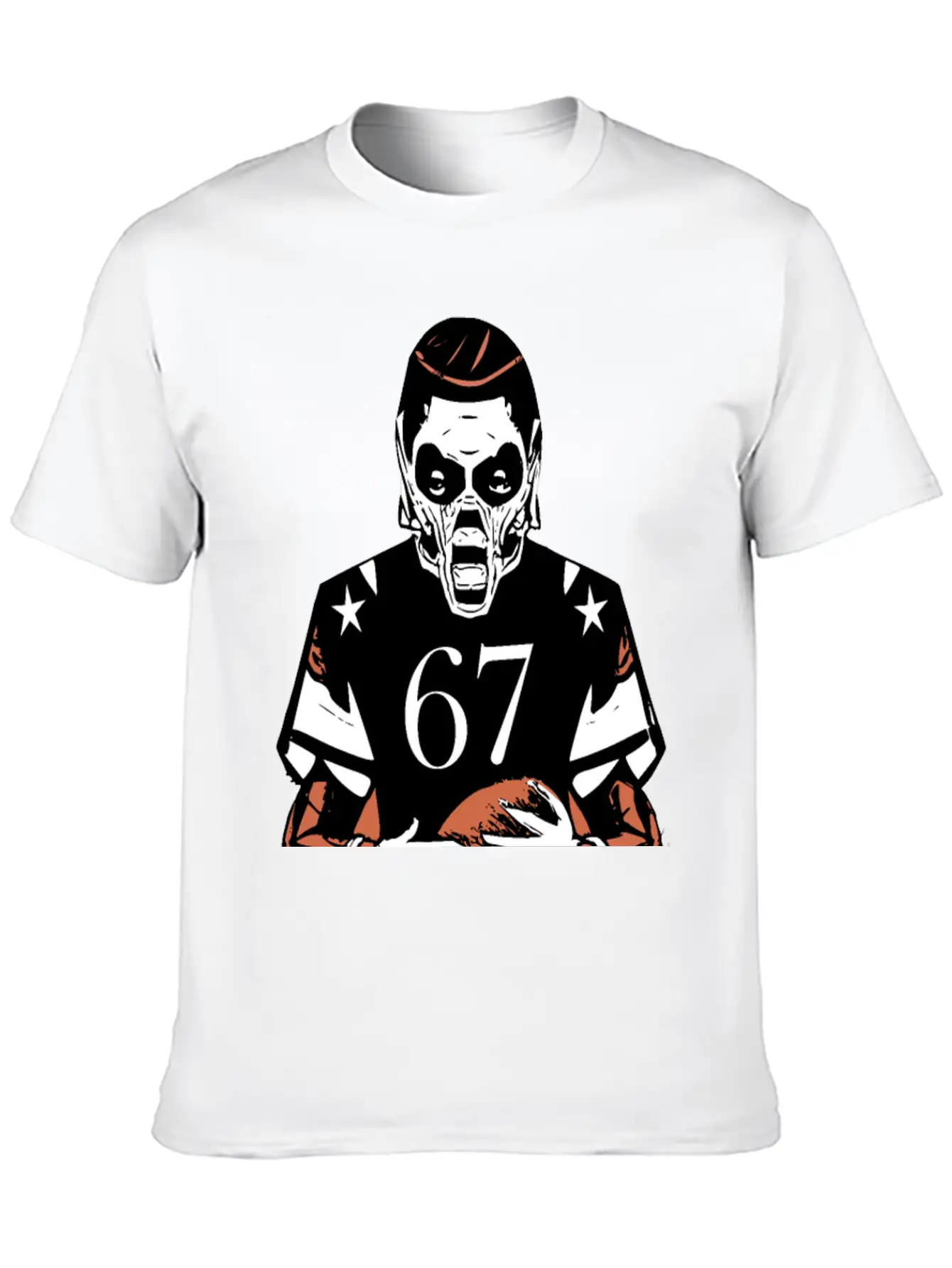 Fearless Gridiron Beast - Monster Football Player Unisex Casual T-Shirt – Clean Design For Daily Comfort
