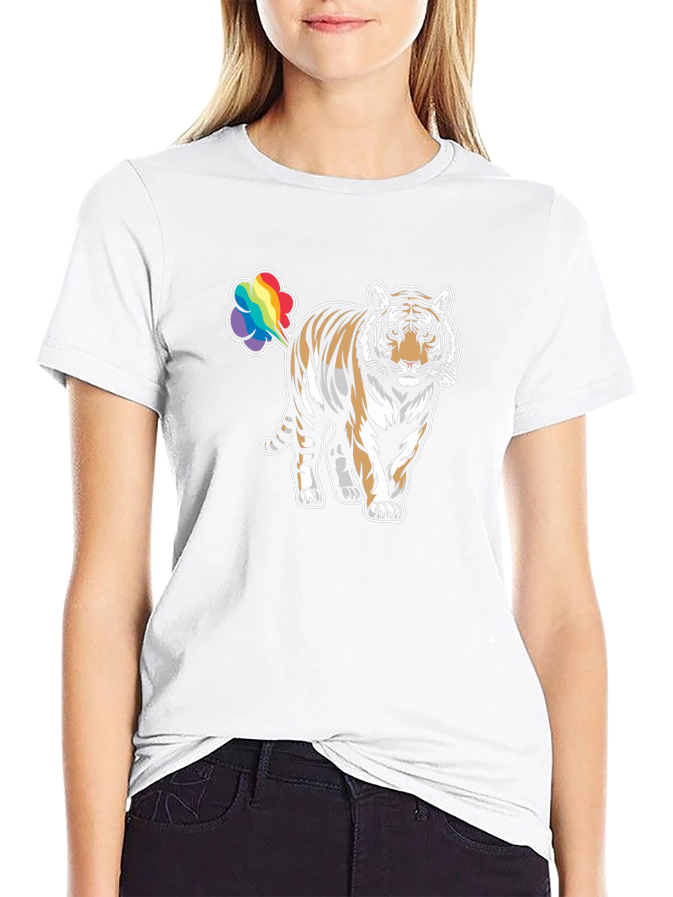 Rainbow Tiger Fart Graphic Tee - Black