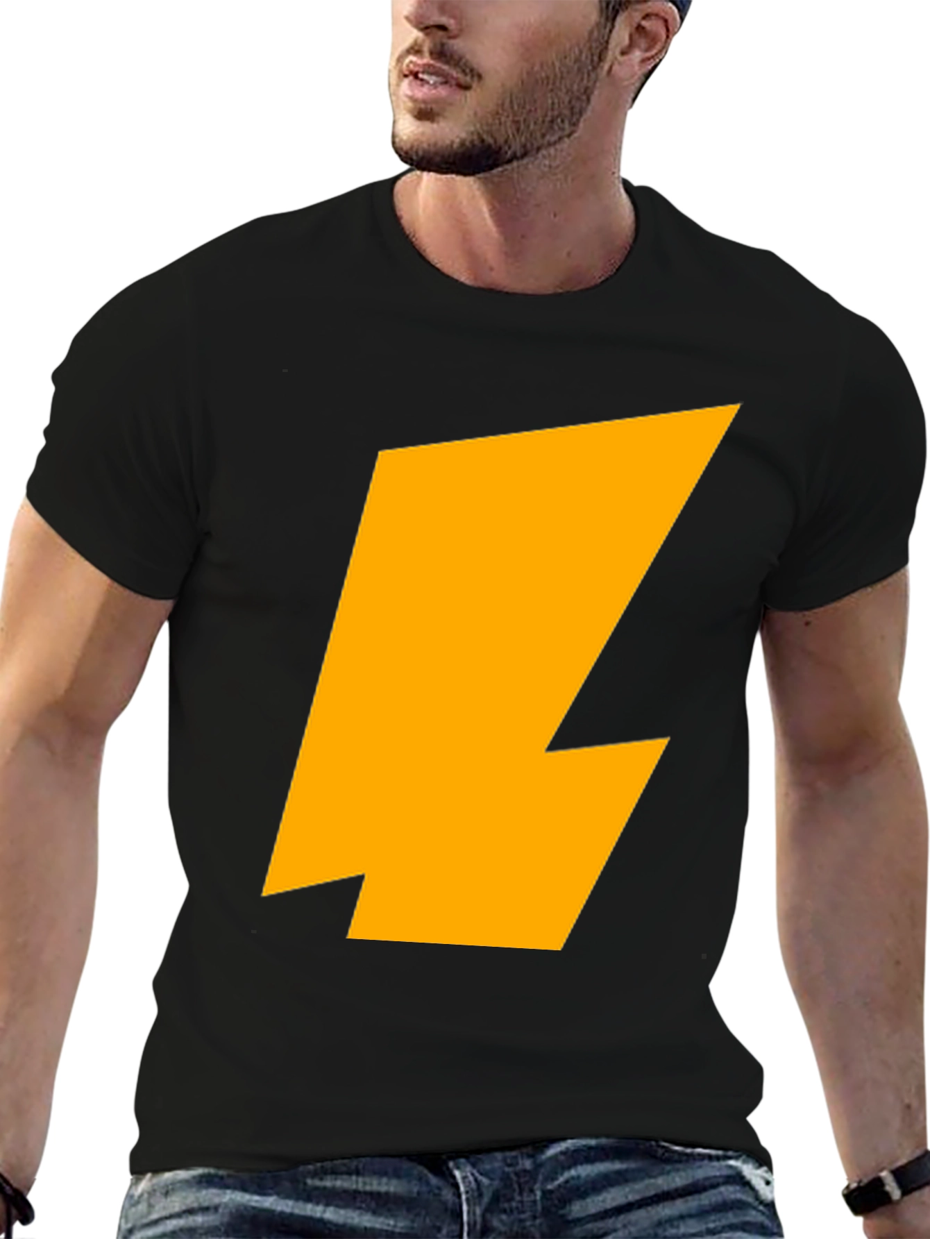 Lightning Bolt Graphic Tee - Black