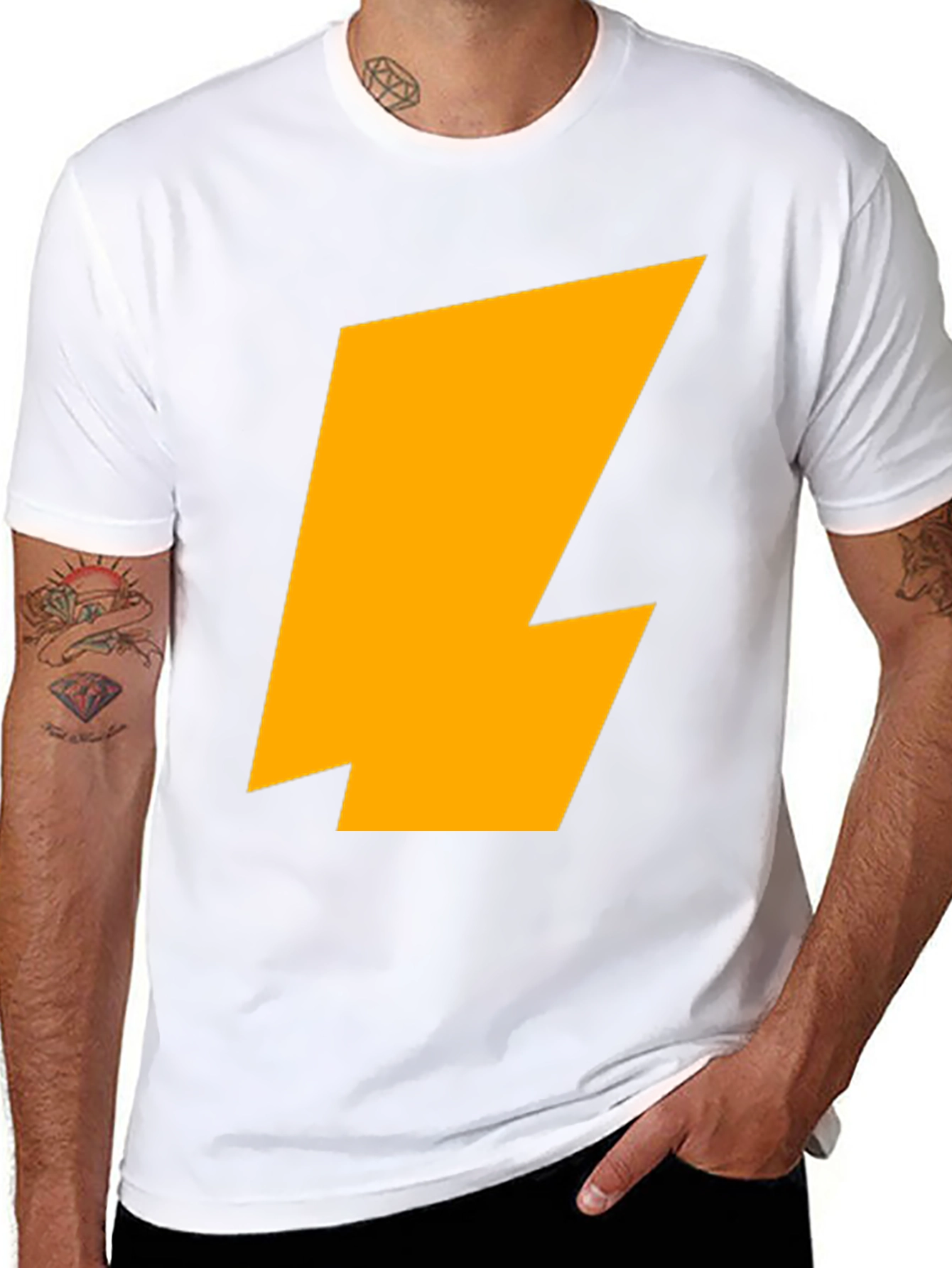Lightning Bolt Graphic Tee - Black