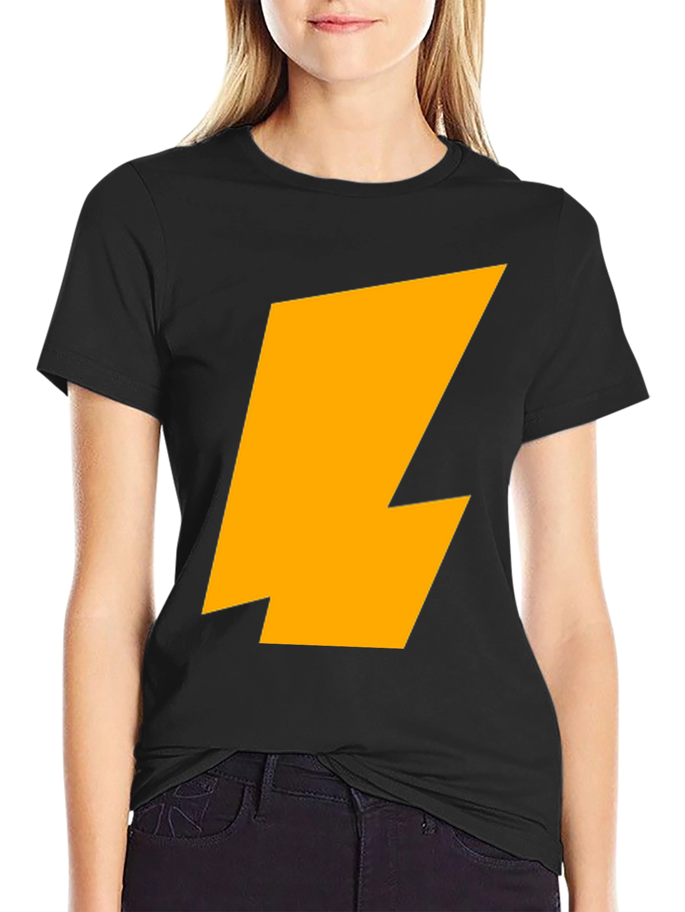 Lightning Bolt Graphic Tee - Black