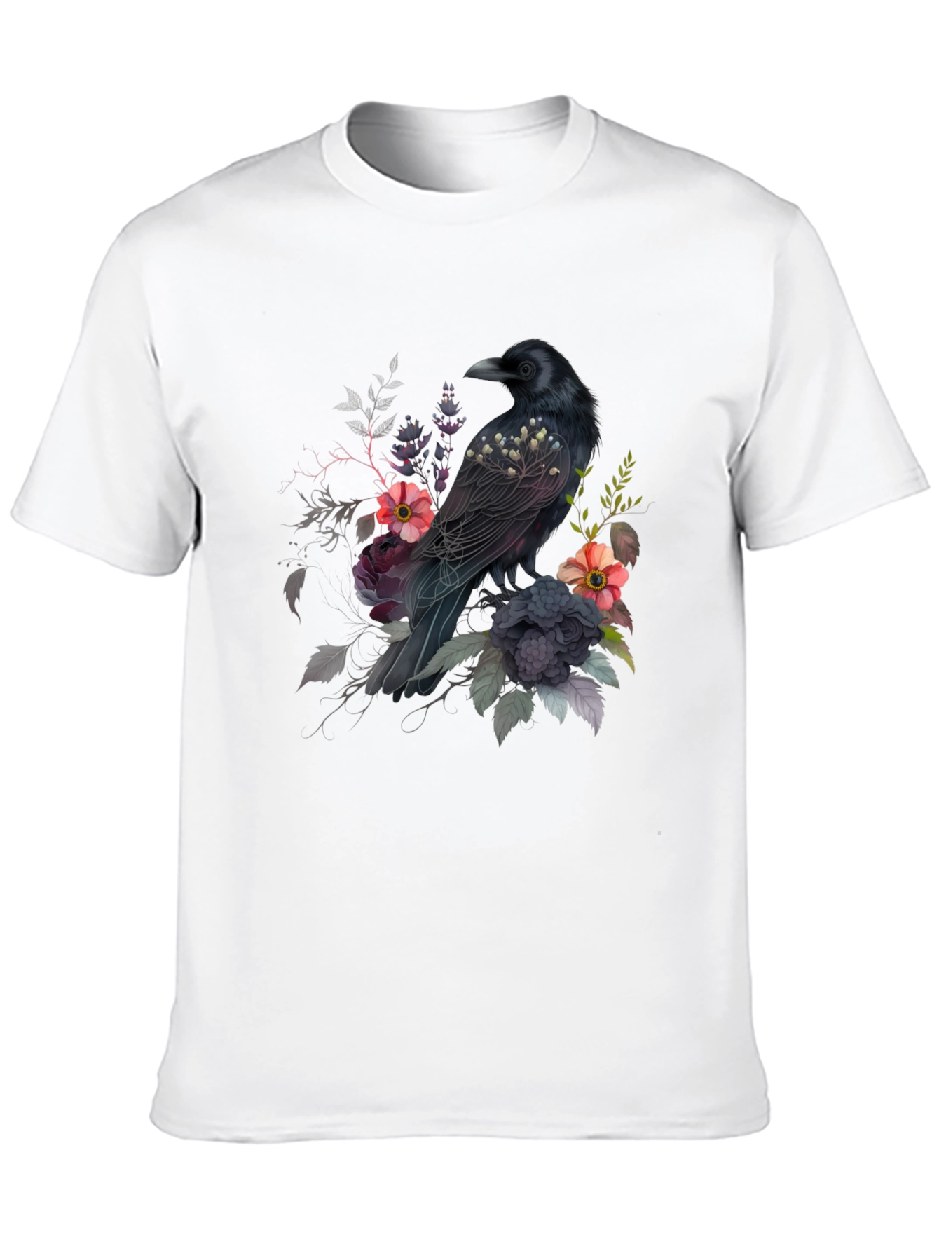 Raven and Floral T-Shirt