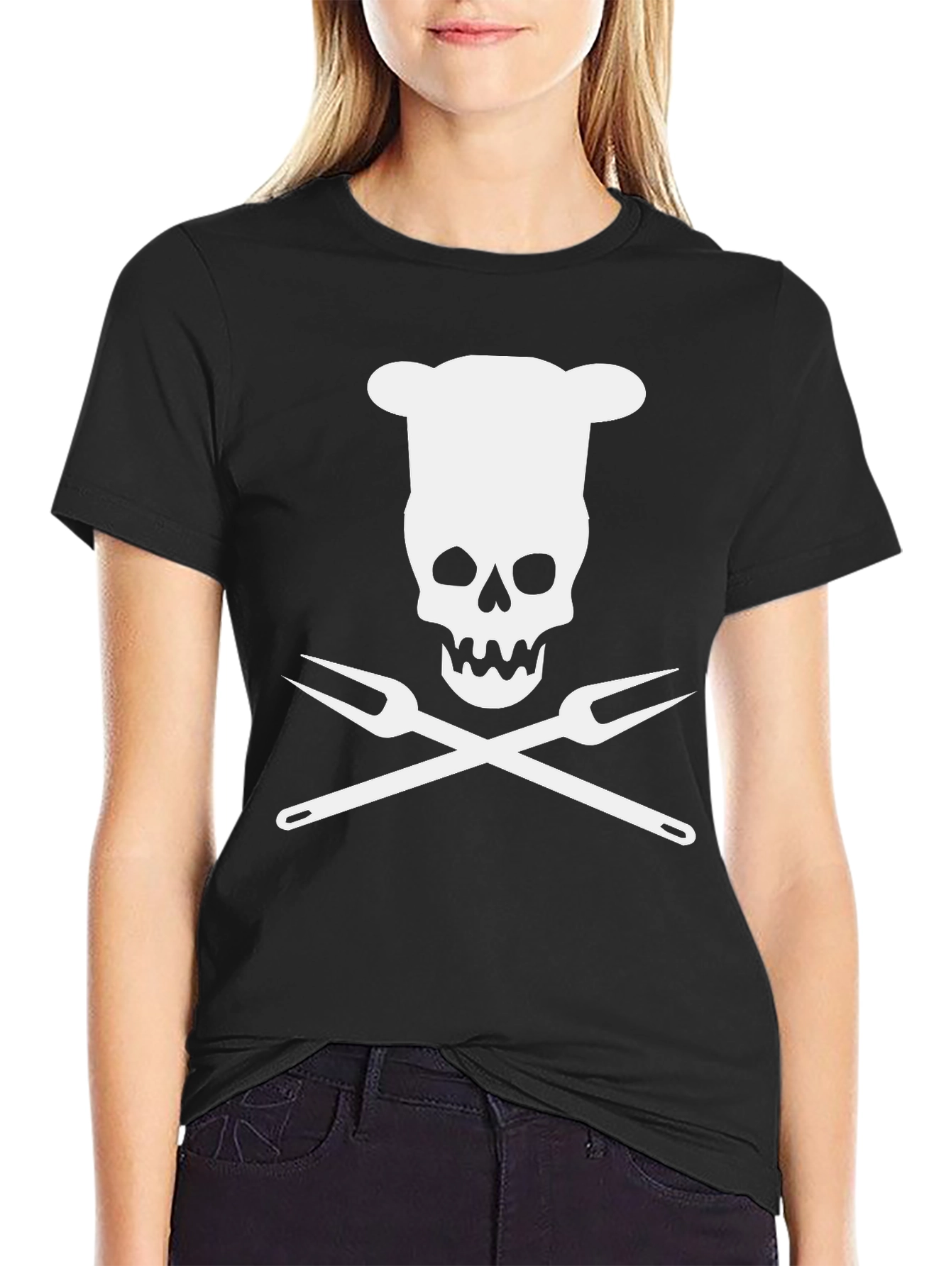 Chef Skull T-Shirt - Culinary Pirate Design