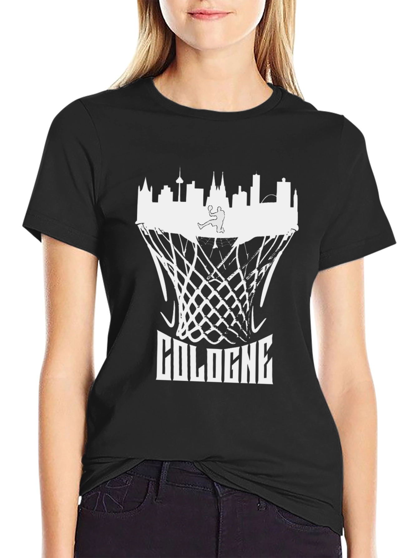Cologne Skyline Basketball Graphic T-Shirt