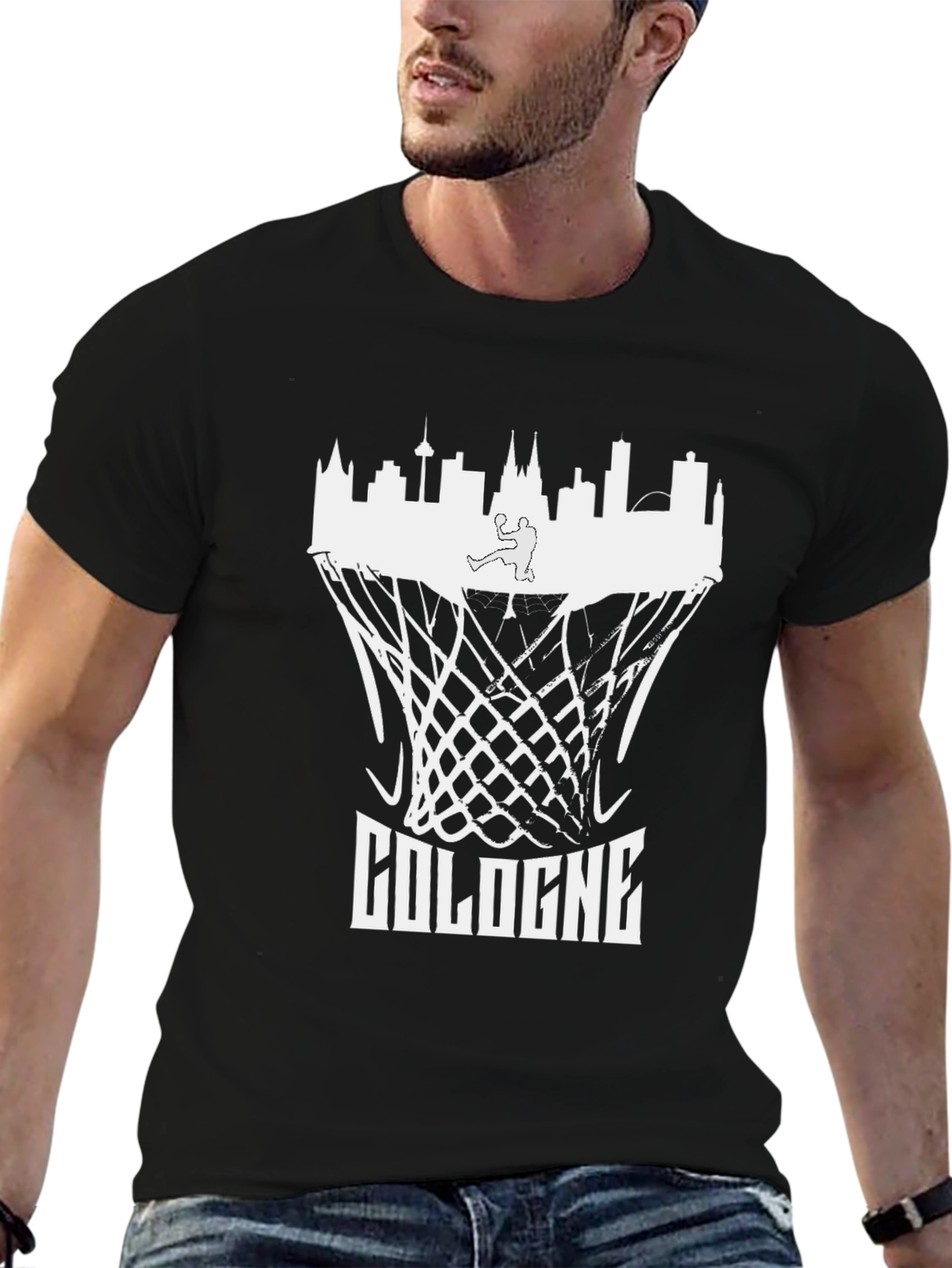 Cologne Skyline Basketball Graphic T-Shirt