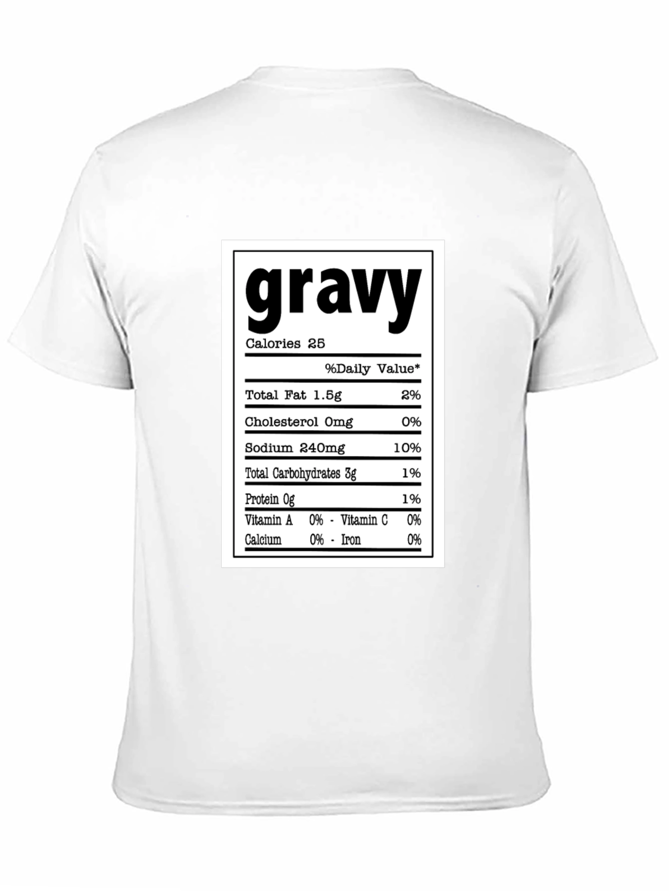 Funny Gravy Nutrition Facts T-Shirt