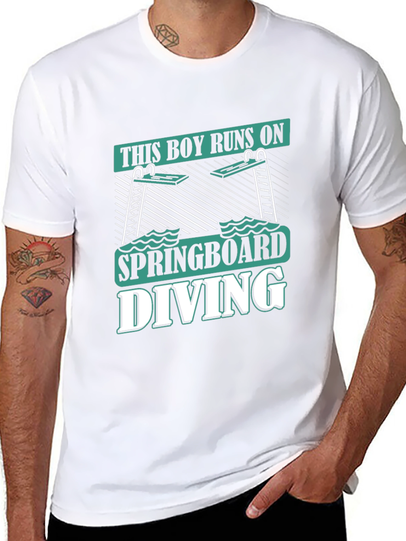 Springboard Diving Graphic T-Shirt