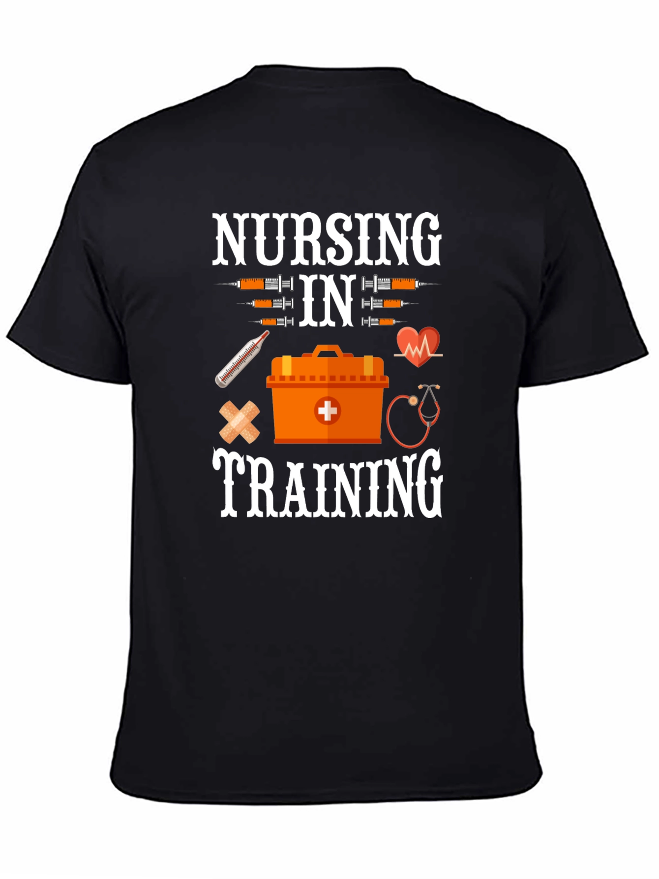 Nursing in Training Black Graphic T-Shirt