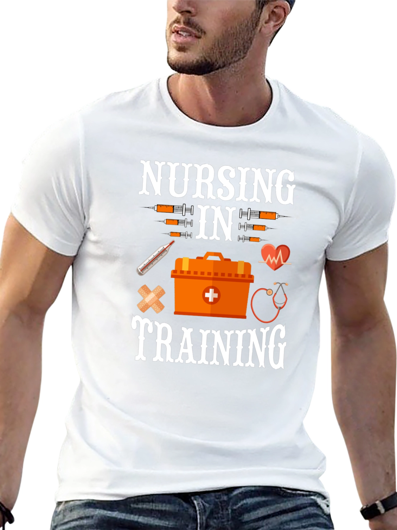 Nursing in Training Black Graphic T-Shirt
