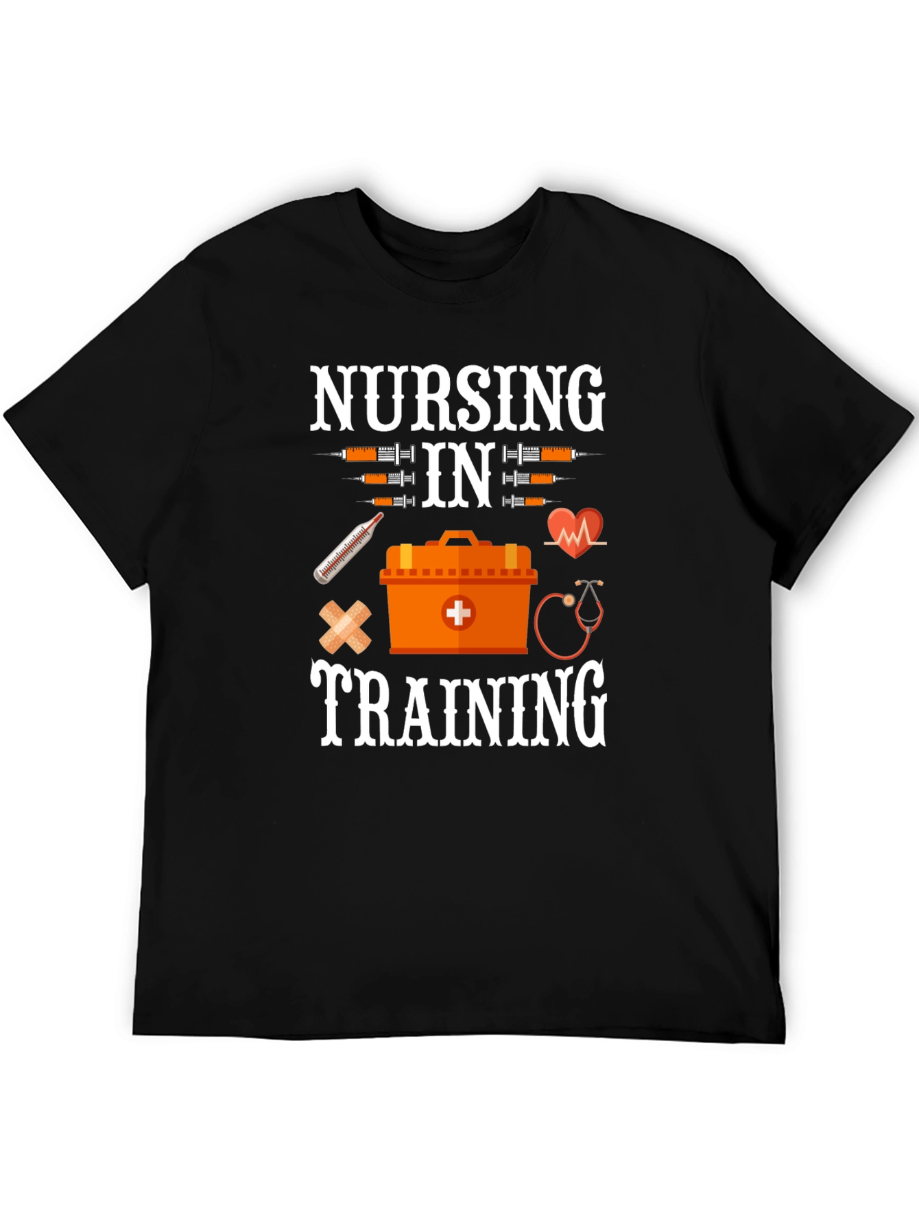Nursing in Training Black Graphic T-Shirt