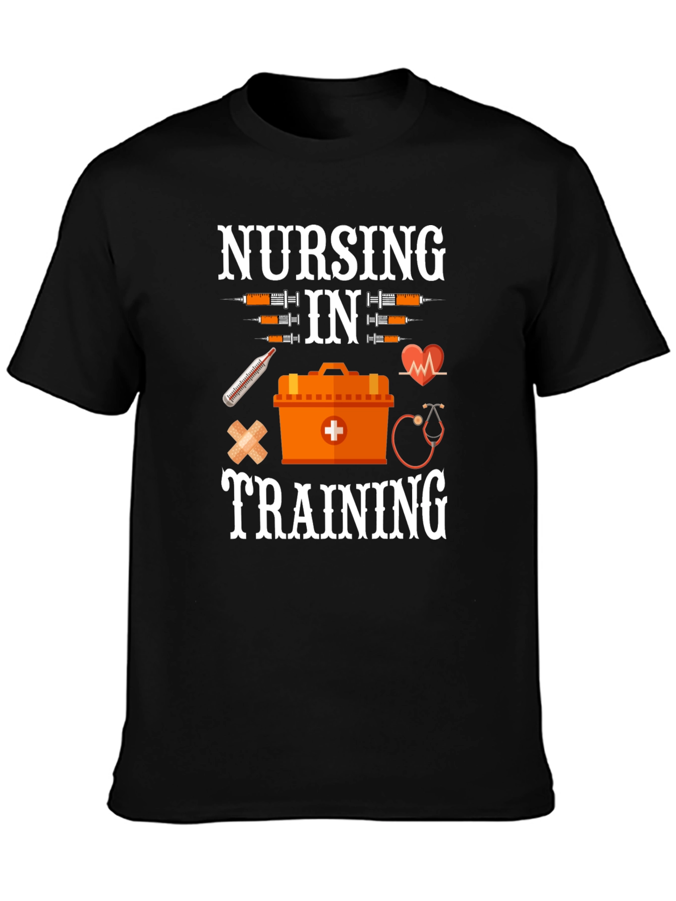 Nursing in Training Black Graphic T-Shirt