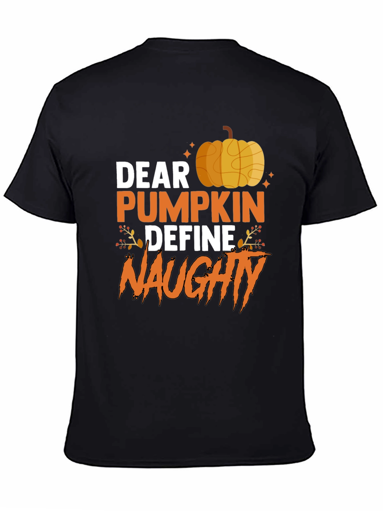 Dear Pumpkin Define Naughty Halloween Graphic Tee