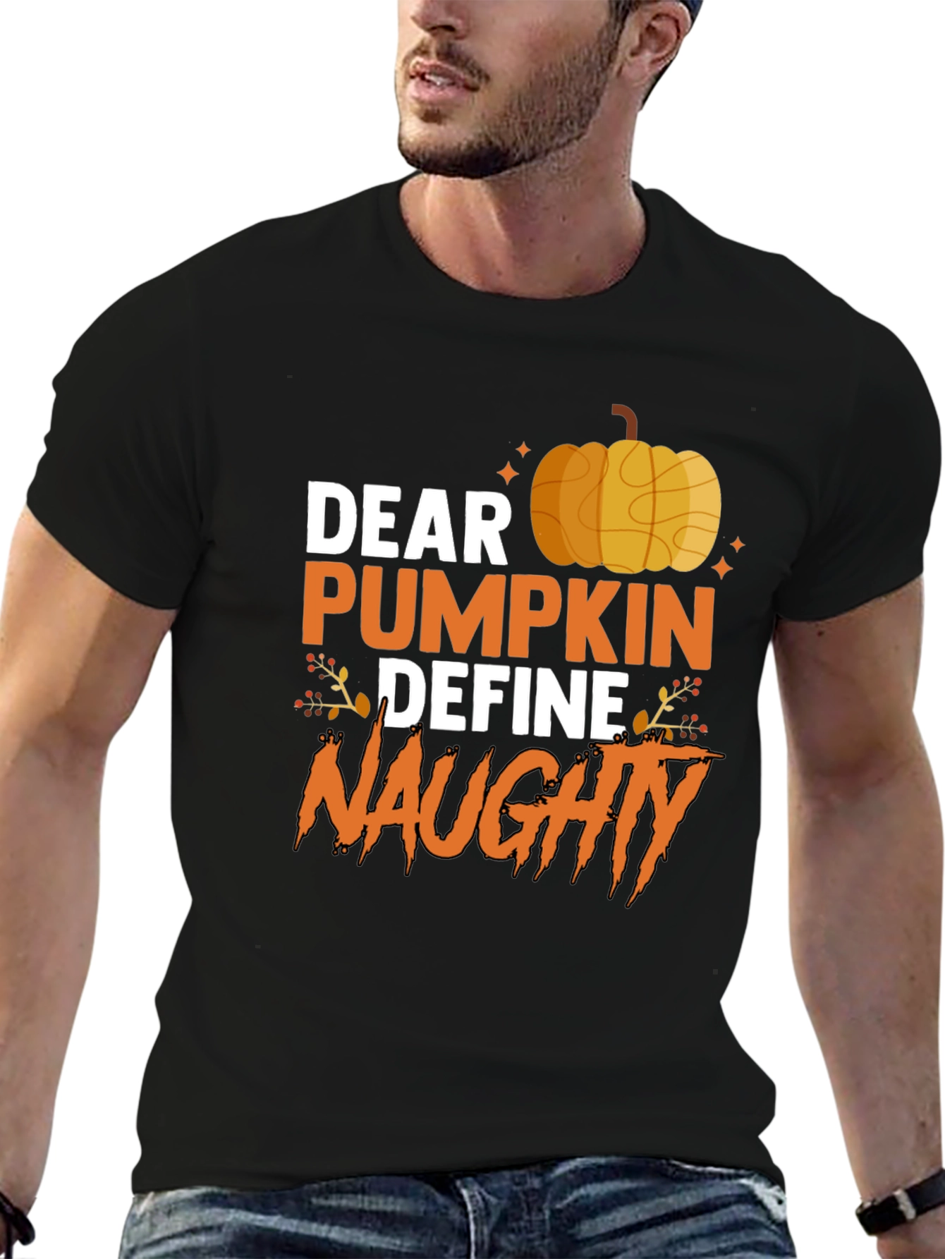 Dear Pumpkin Define Naughty Halloween Graphic Tee